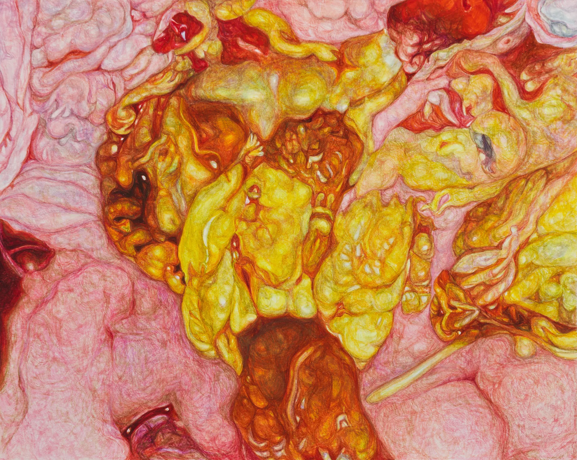The feast that ended with a fight by Nabanita Guha - Watercolor on Fabriano paper