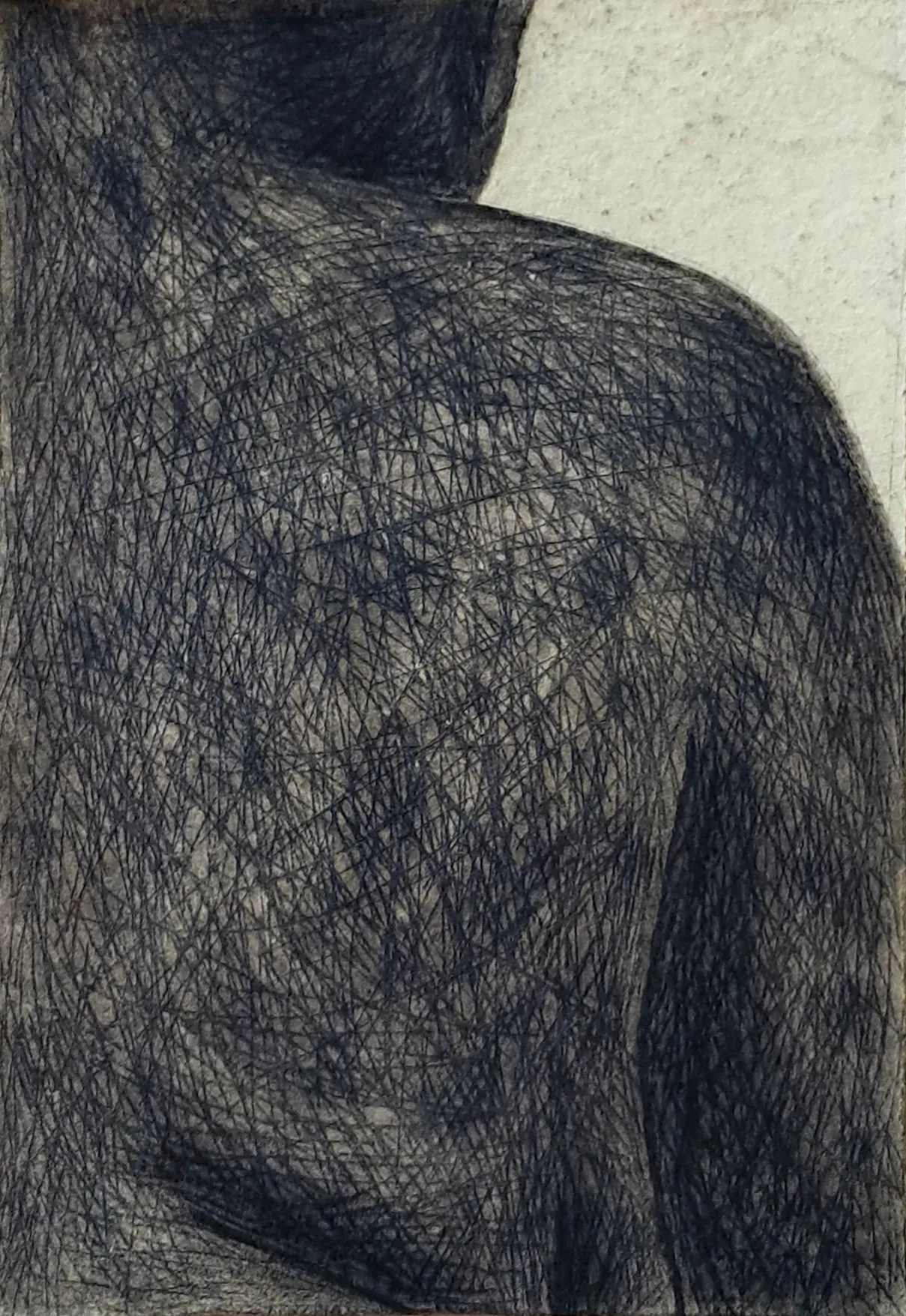 Inscribed everyday, 4 by Riyanka Das - Charcoal on handmade paper