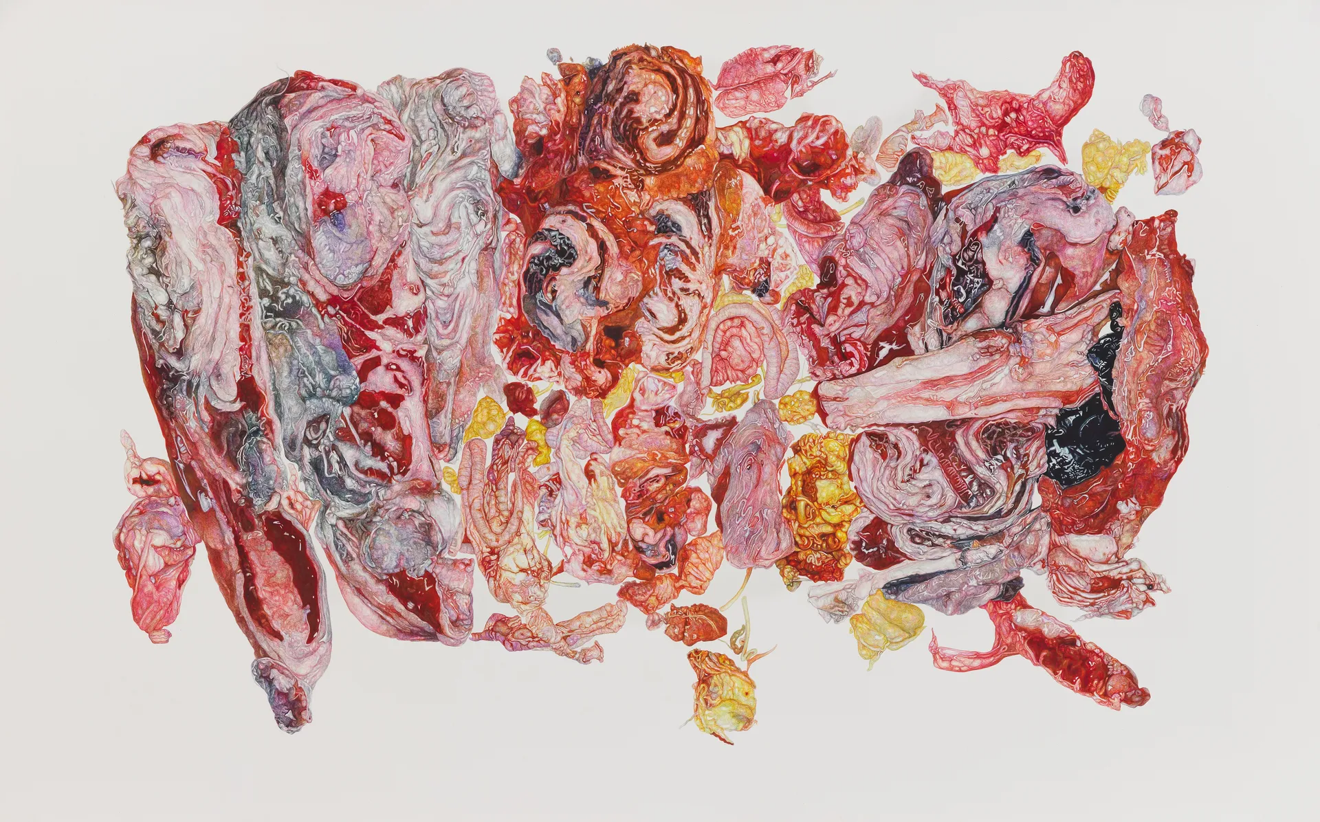 The birth of a colony one black night by Nabanita Guha - Watercolor on Fabriano paper