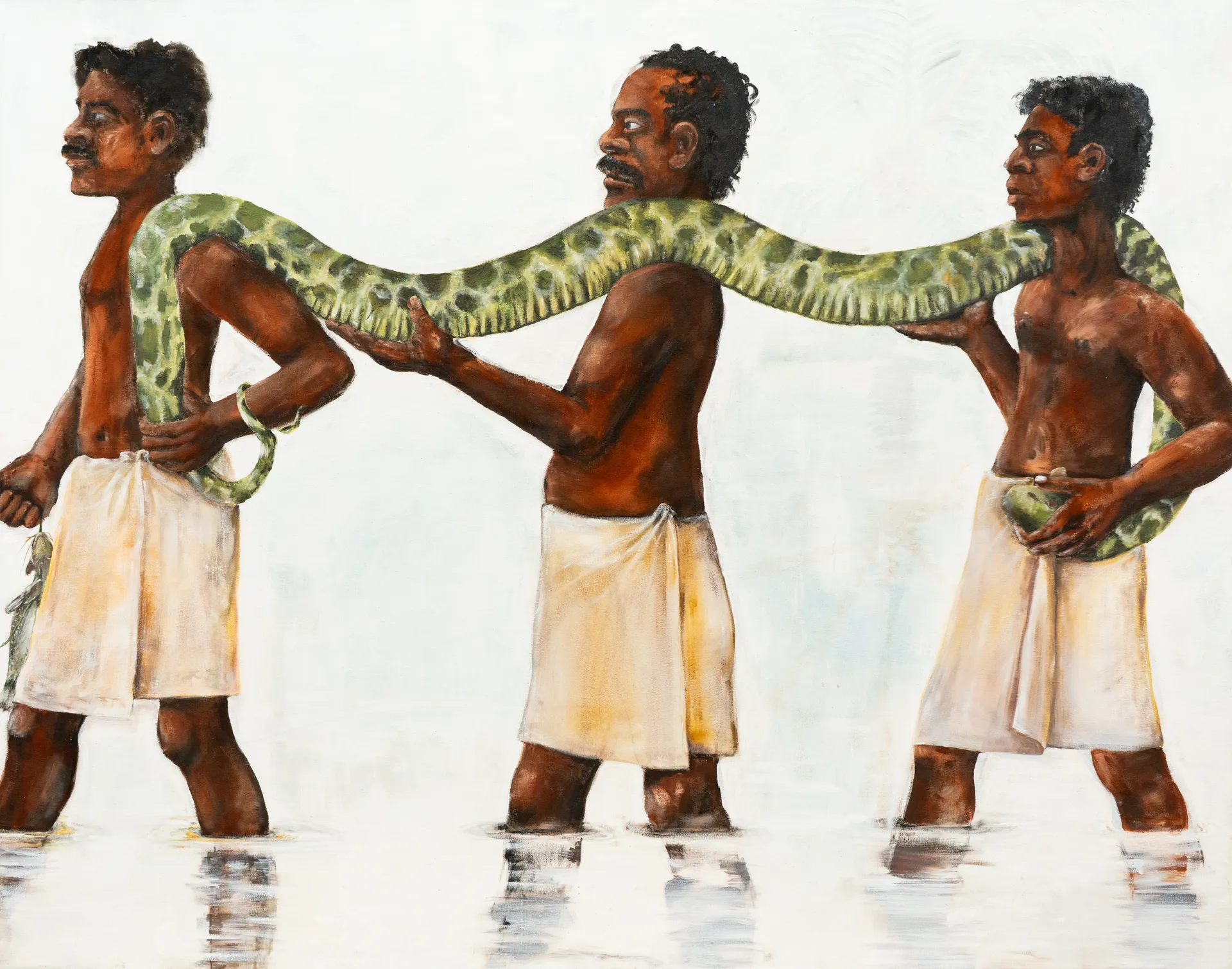 Untitled by Sreeju Radhakrishnan - Acrylic on raw canvas