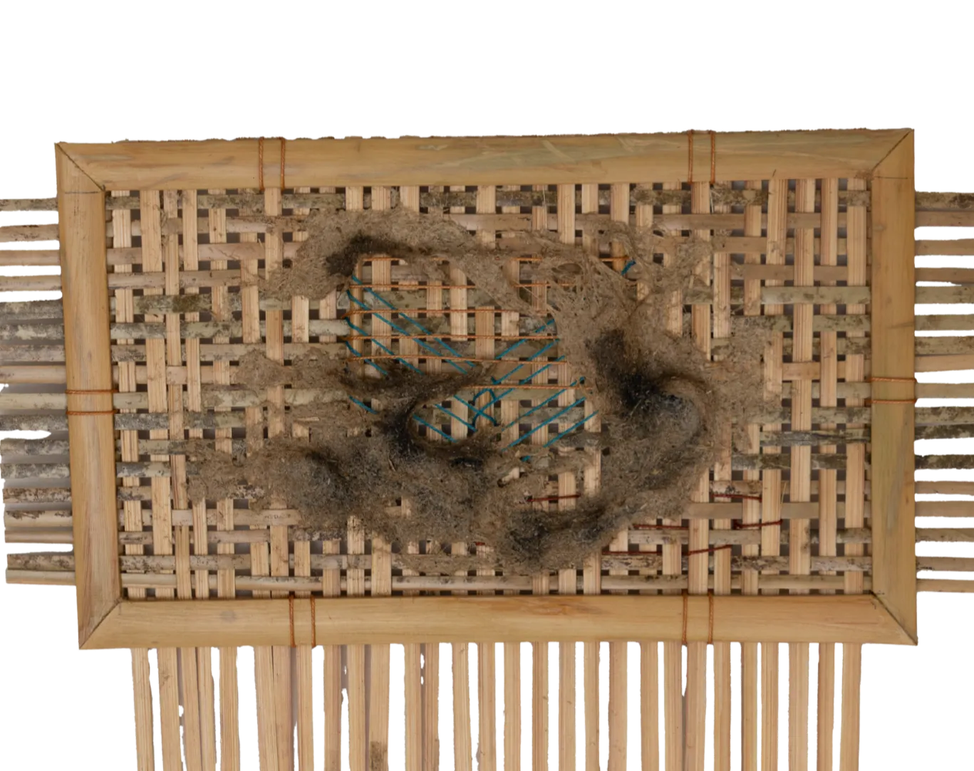 Alluvial memory 3 by Manjit Gogoi - Mixed media (bamboo weaving, water hyacinth pulp, fishing thread)