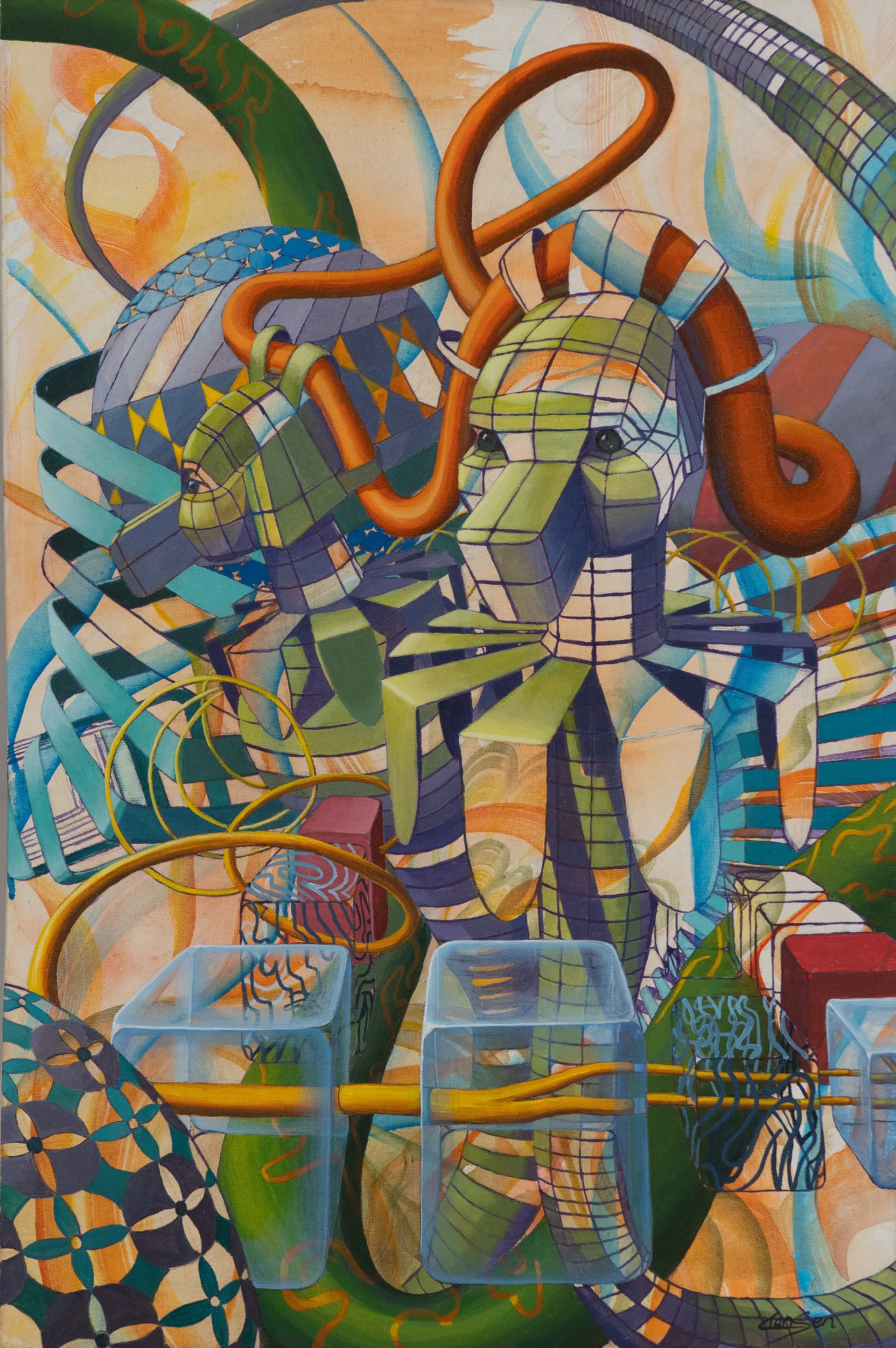 Duality by Tan Sen - Acrylic on canvas 
