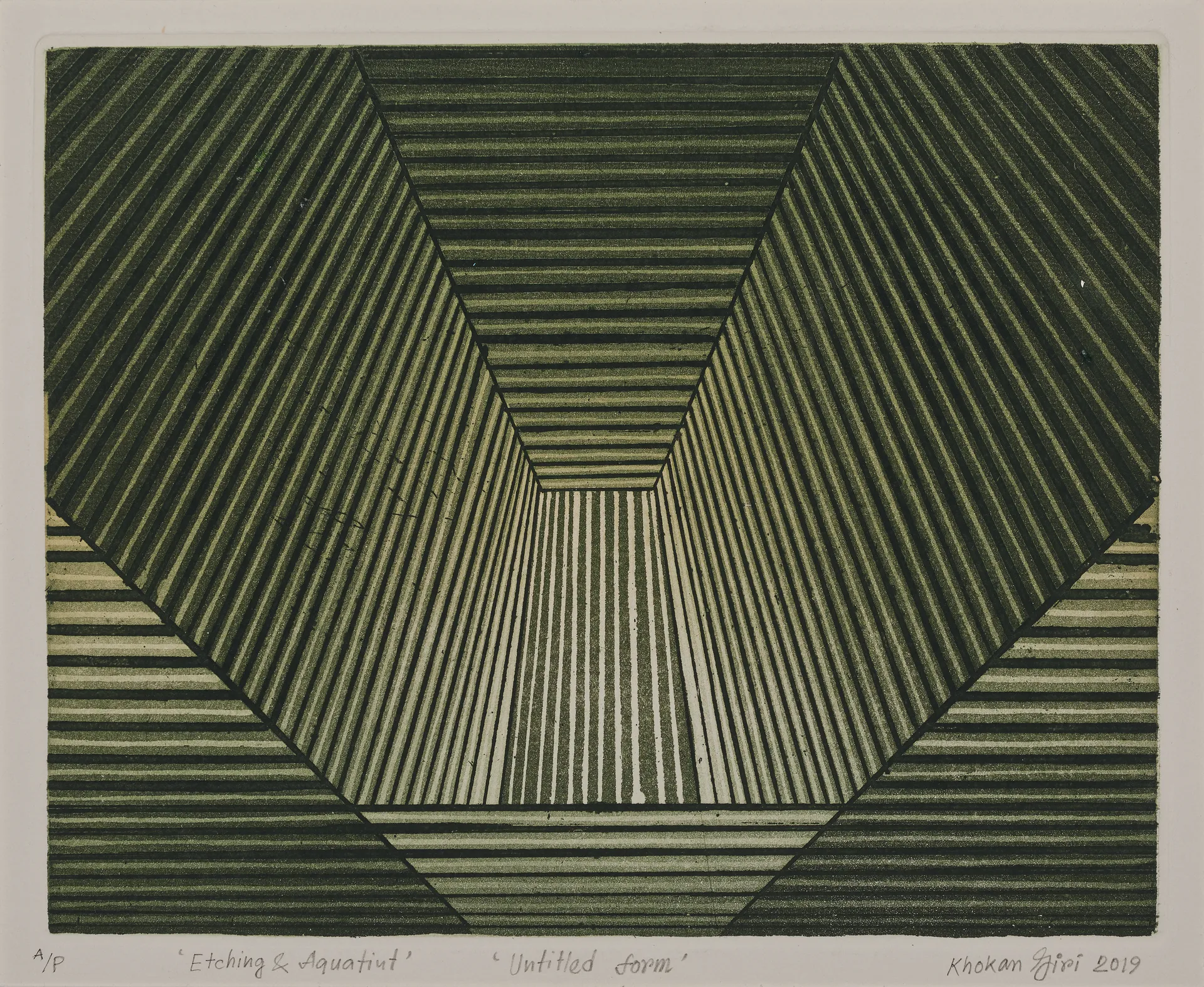 Untitled by Khokan Giri - Etching & aquatint