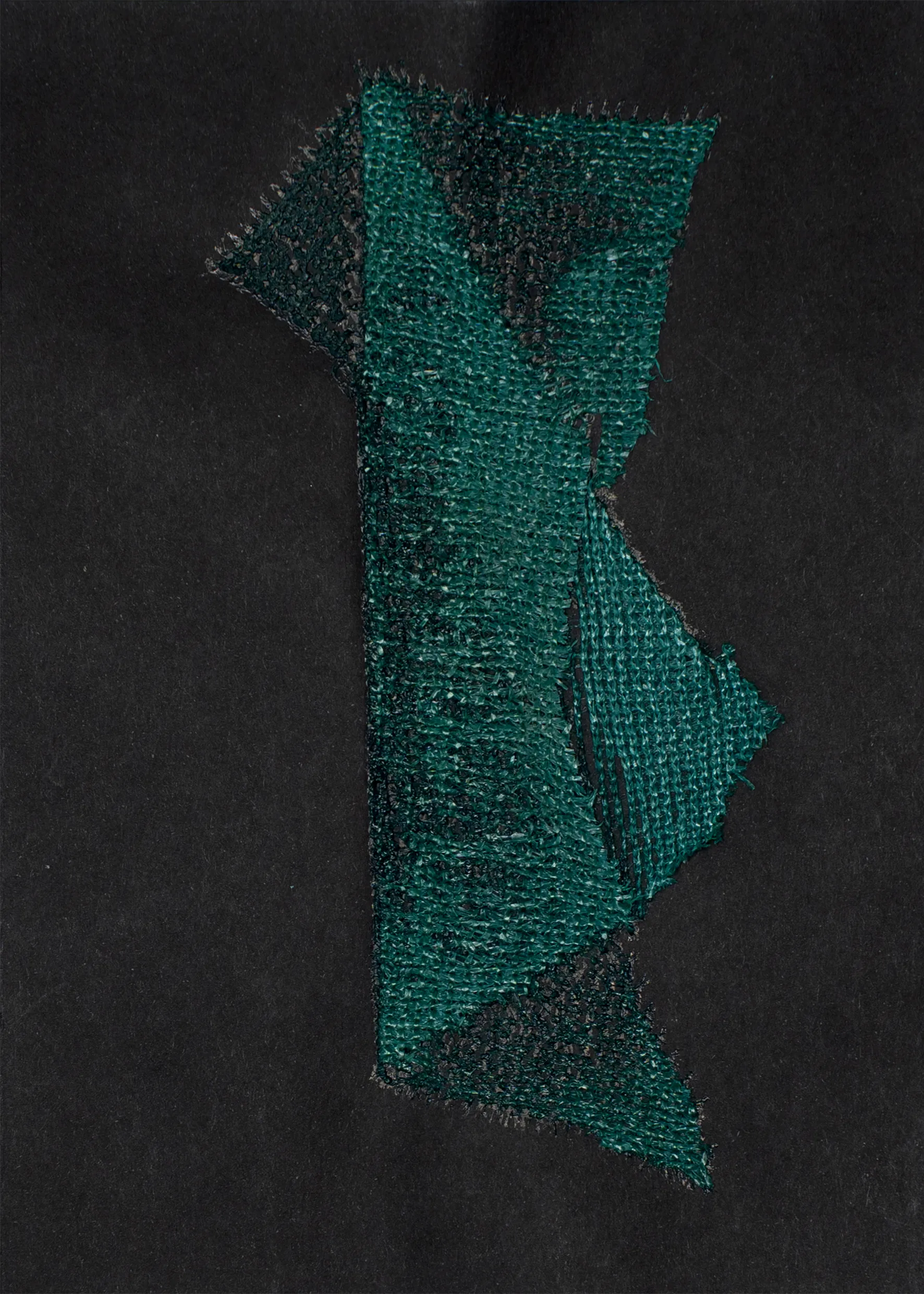 Fold #19, 8 by Urvi Sethna - Green net on paper