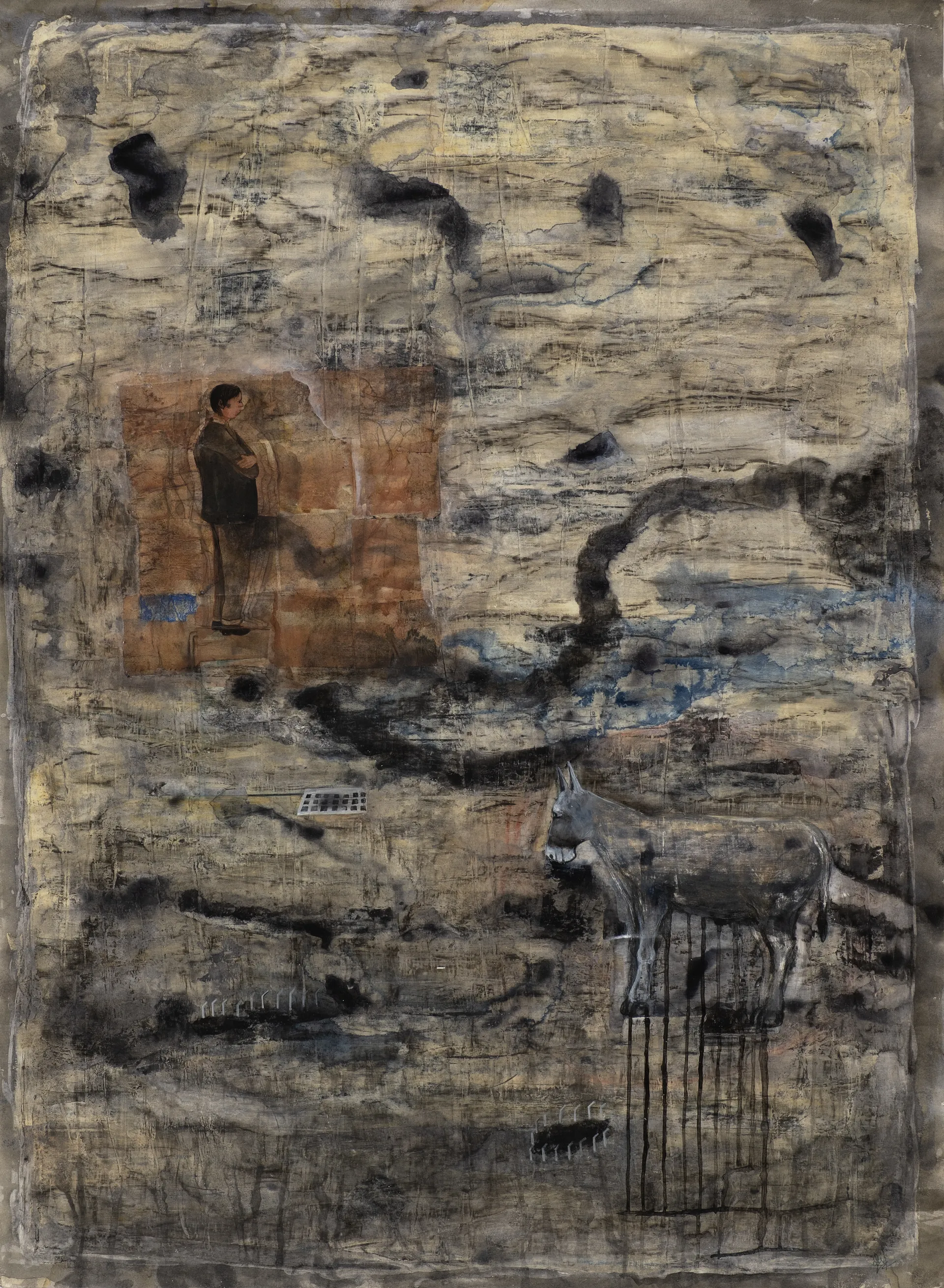 Untitled by Raju Baraiya - Mixed media on paper