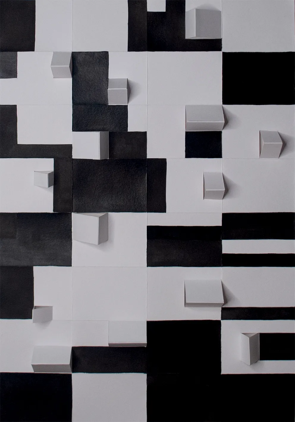 Fold #15, 3 by Urvi Sethna - Ink on archival paper