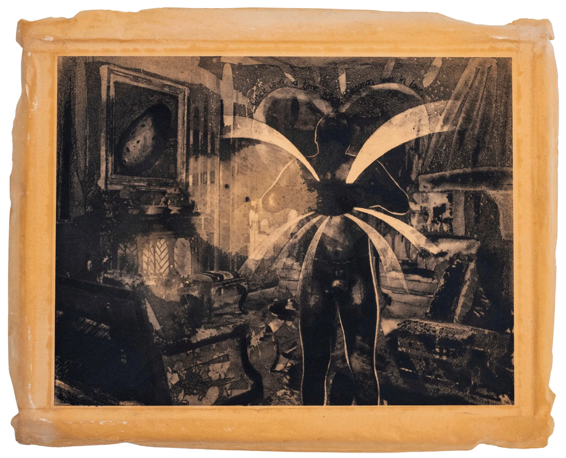 Black stars are shining very bright - VII, 13 by Abhishek Narayan Verma - Etching print printed on dental plaster