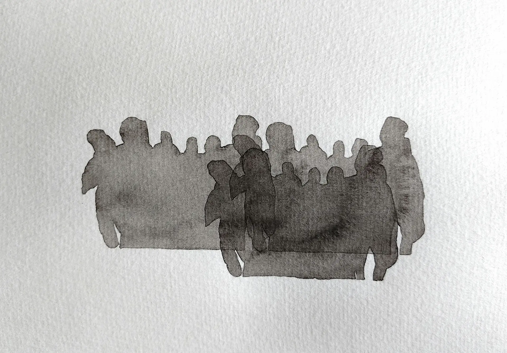  Unidentified, 9 by Akartha Halder - Watercolor on paper