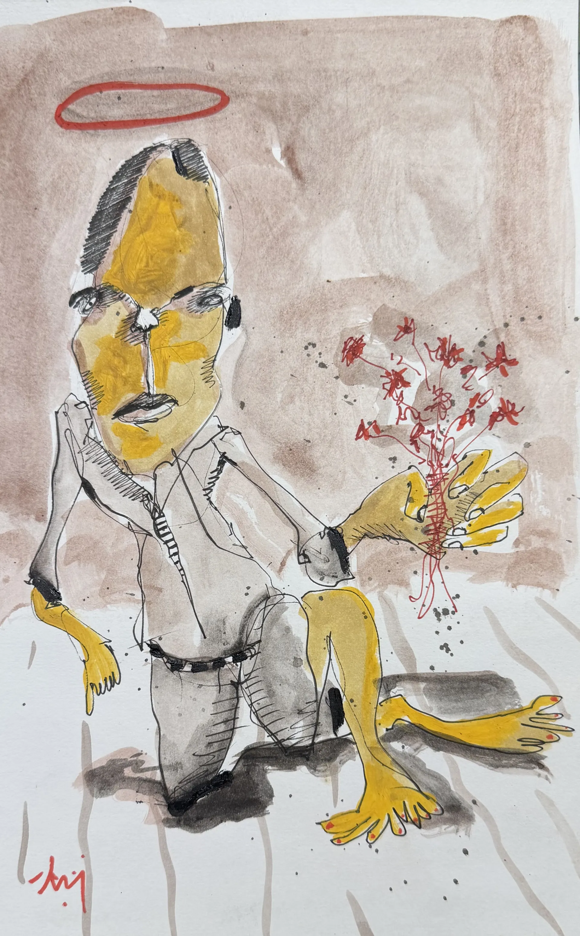 Untitled by Aditiya Singh - Ink on paper