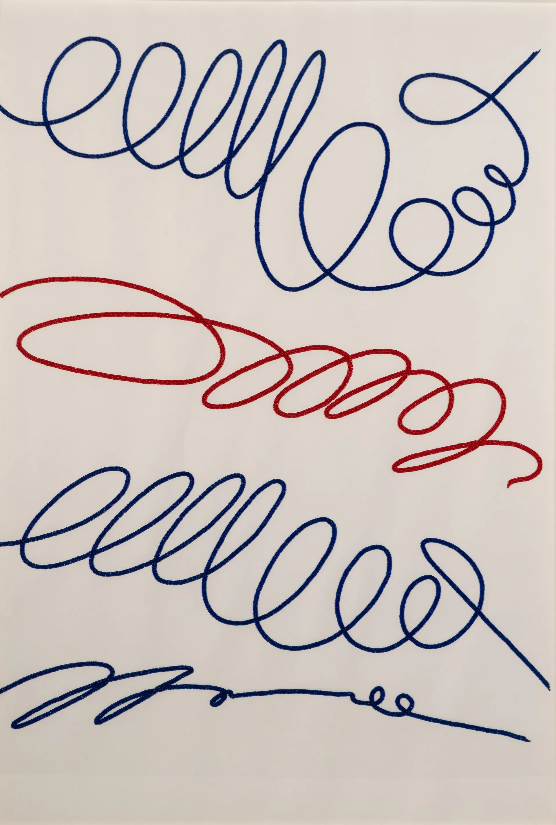 Life of thread I, 4 (set of 5) by Anshu Singh - Beaded embroidery on paper