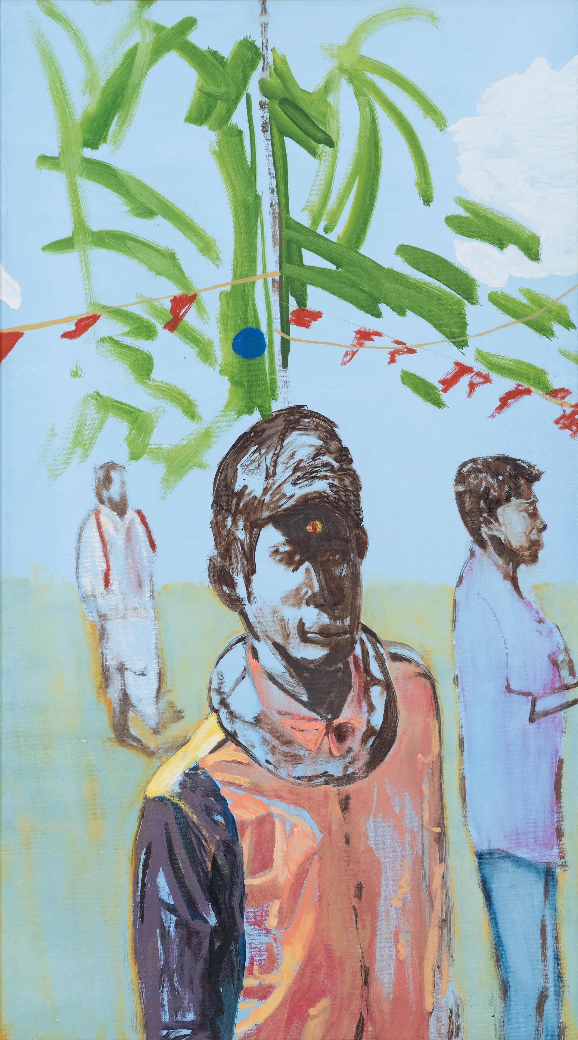 Venmani Martyr’s Day, 2021 (untitled) by Nitheen Ramalingam - Oil, oil stick, oil pastels and charcoal on canvas