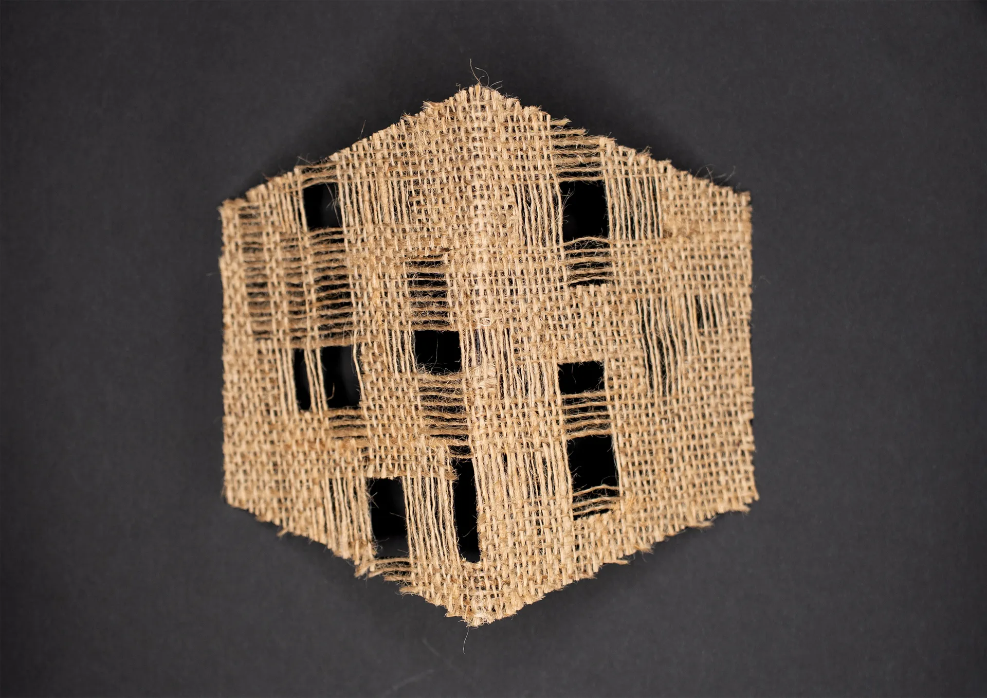 Fold #18, 11 by Urvi Sethna - Jute fabric on paper