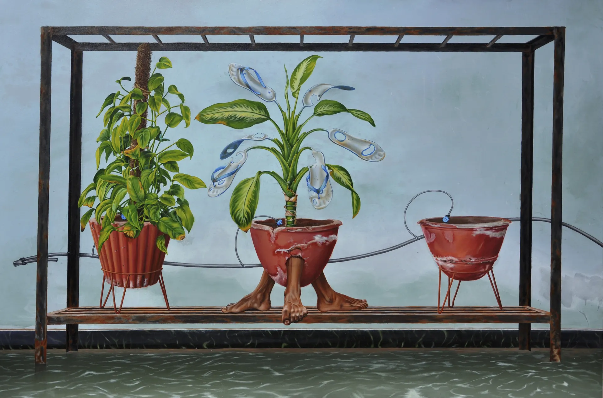 Untitled  by Yallaling Chalawadi - Acrylic on canvas