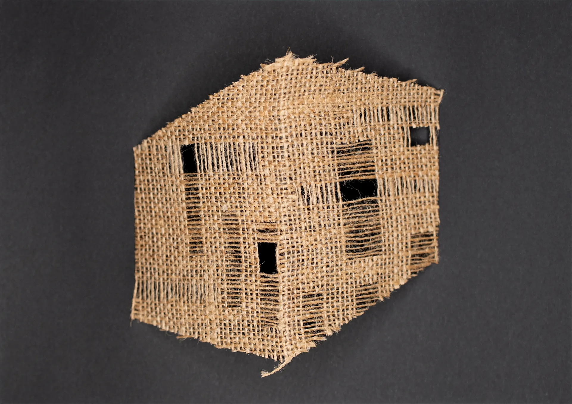 Fold #18, 3 by Urvi Sethna - Jute fabric on paper