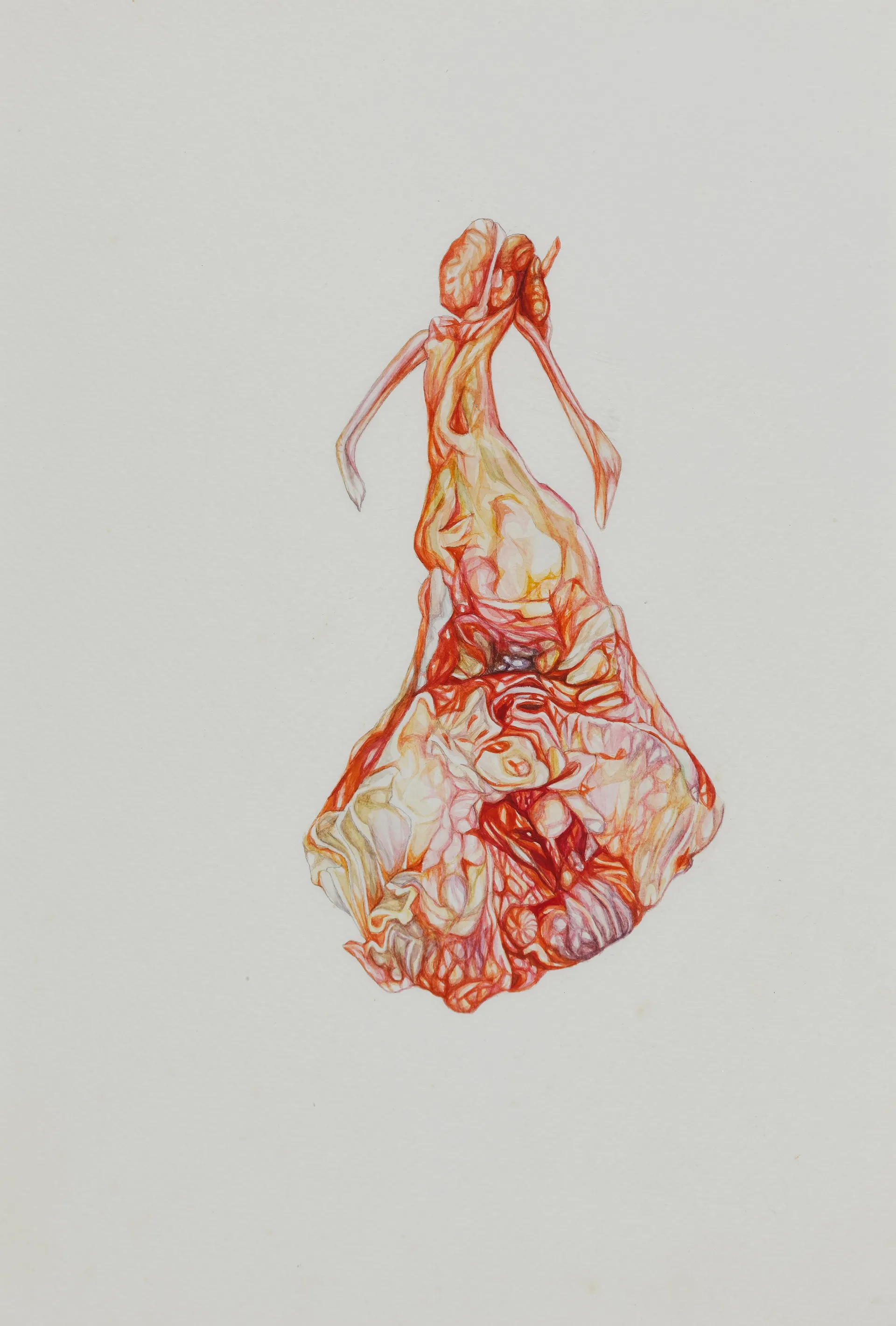 All this time, I lived an imagined life: the invisible whore from hilum by Nabanita Guha - Watercolor on Fabriano paper