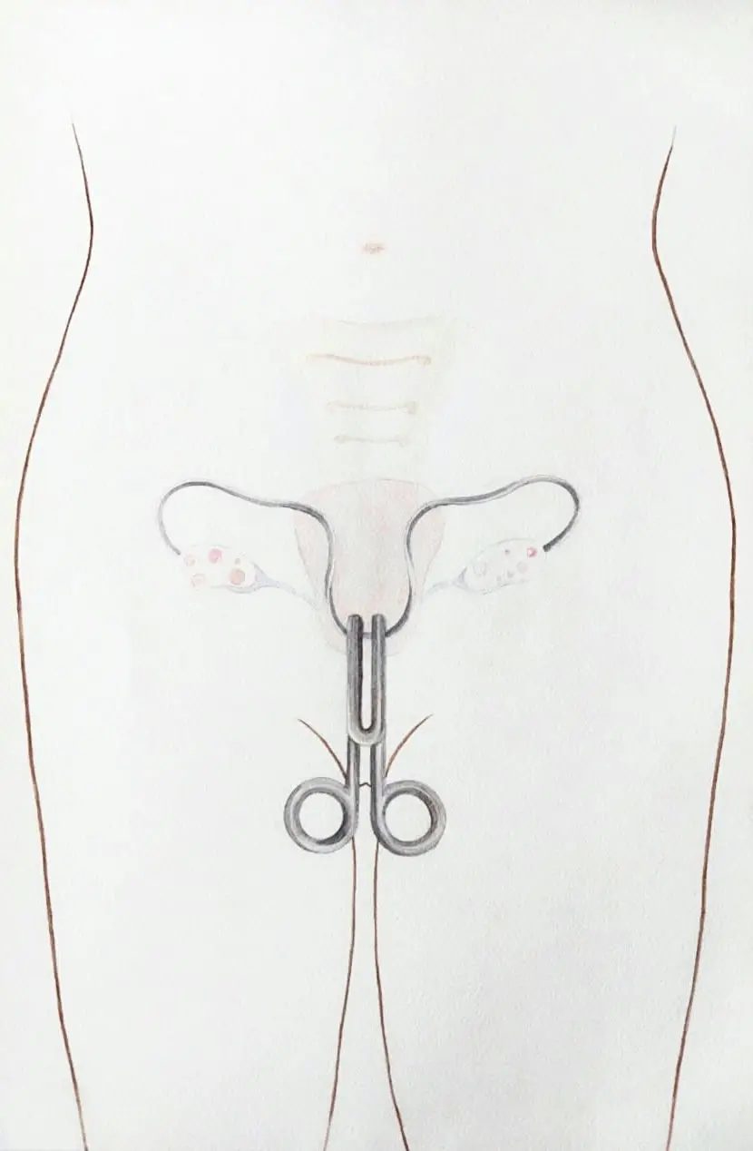 By hook or by crook by Sumaiya Sirin - Watercolor on paper