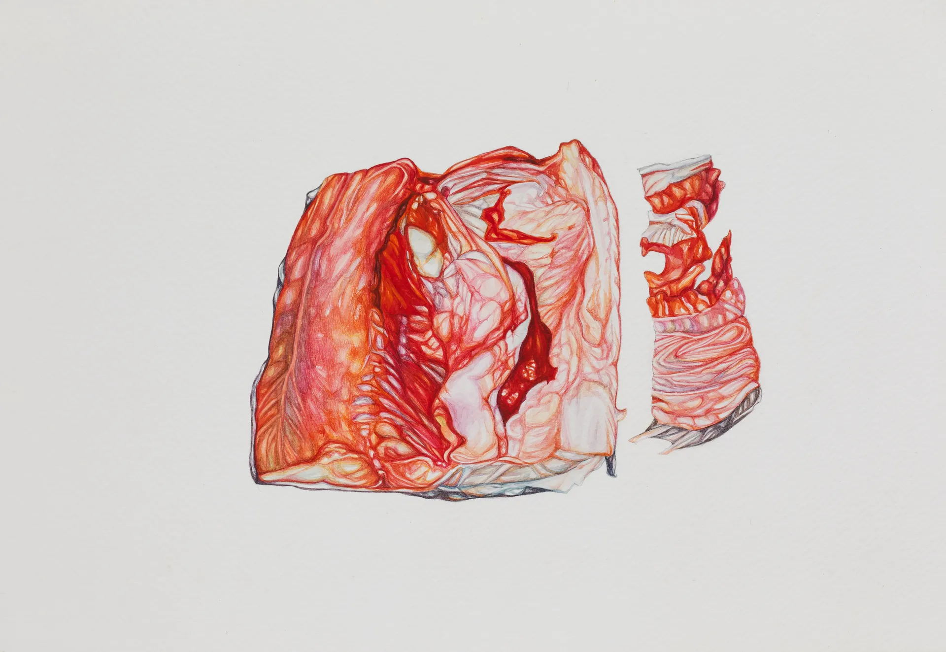 What might separate us is not absence but not thinking the imagined presence
 shared: in flesh I return by Nabanita Guha - Watercolor on Fabriano paper