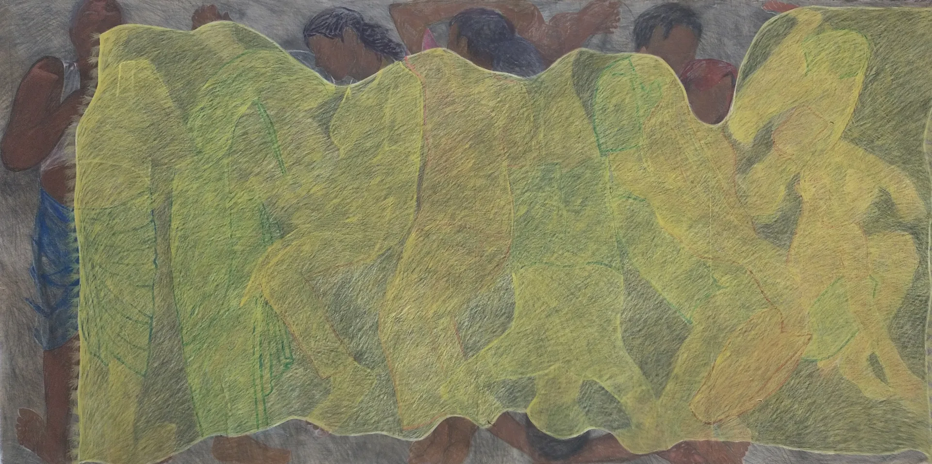 Adjusting within by Moni Kumari - Acrylic on canvas