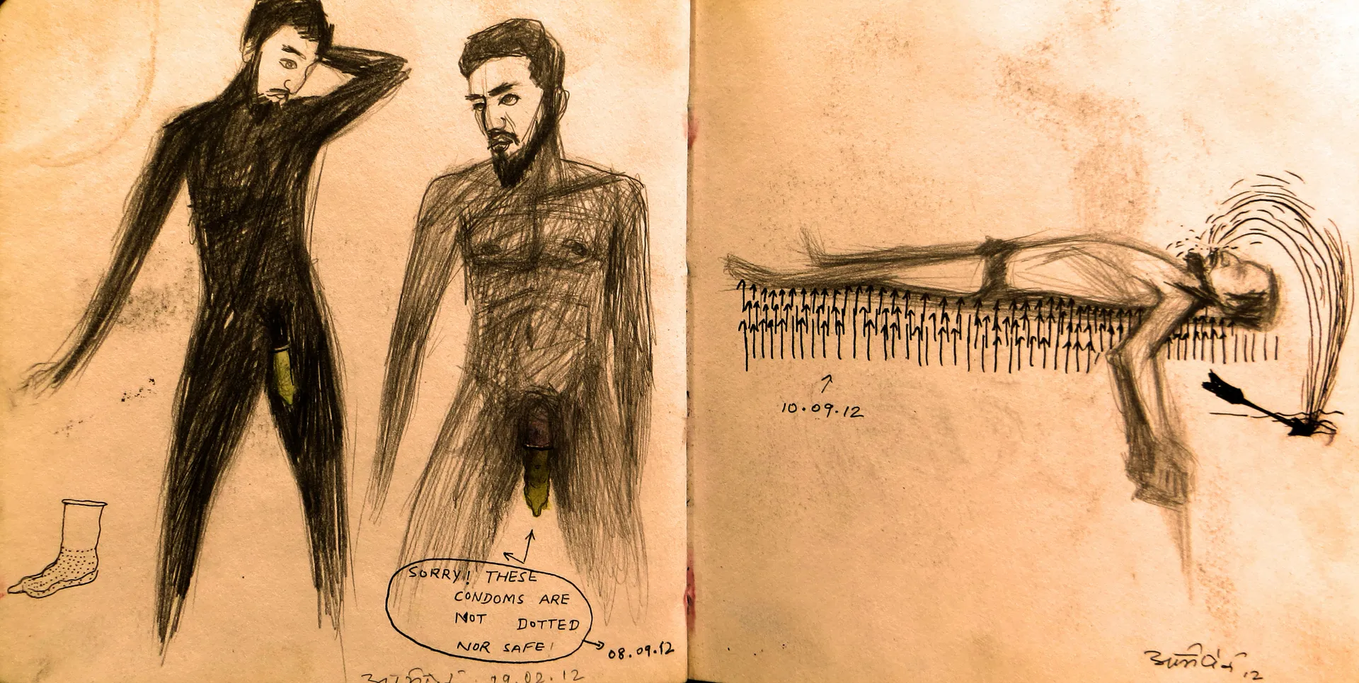 Pages from my diary, 23 by Abhishek Narayan Verma - Digitally developed from the original and archival print on paper