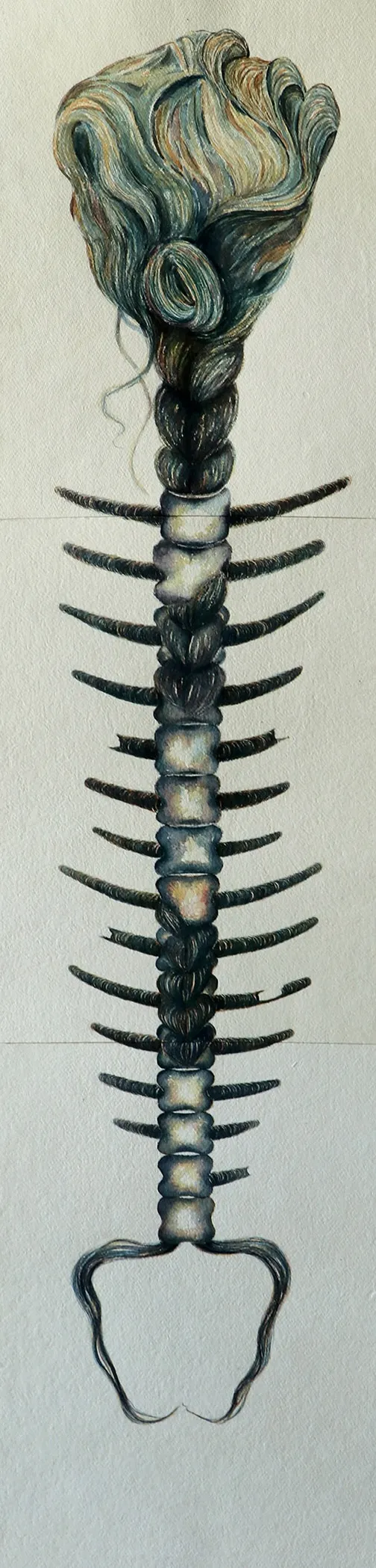 Strong uprightness and steady by Sangita Datta - Watercolor on acid-free handmade paper