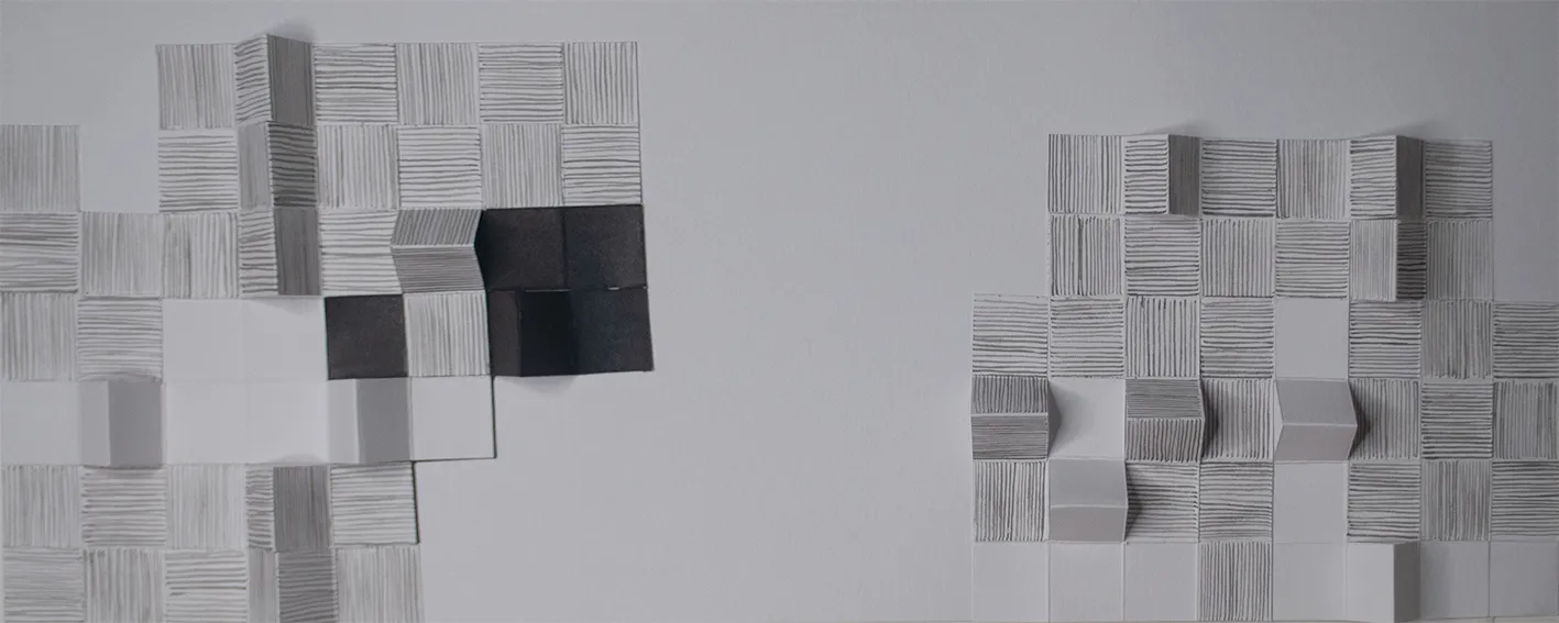 Fold #14, 2 by Urvi Sethna - Ink on archival paper