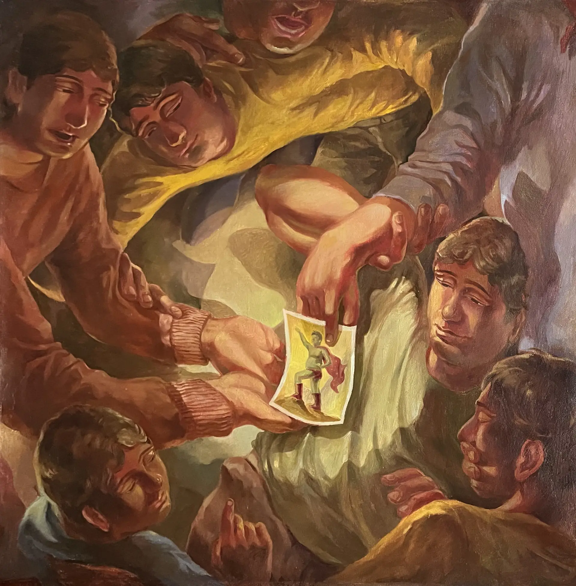 The secret by Utkarsh Shakya - Oil on canvas