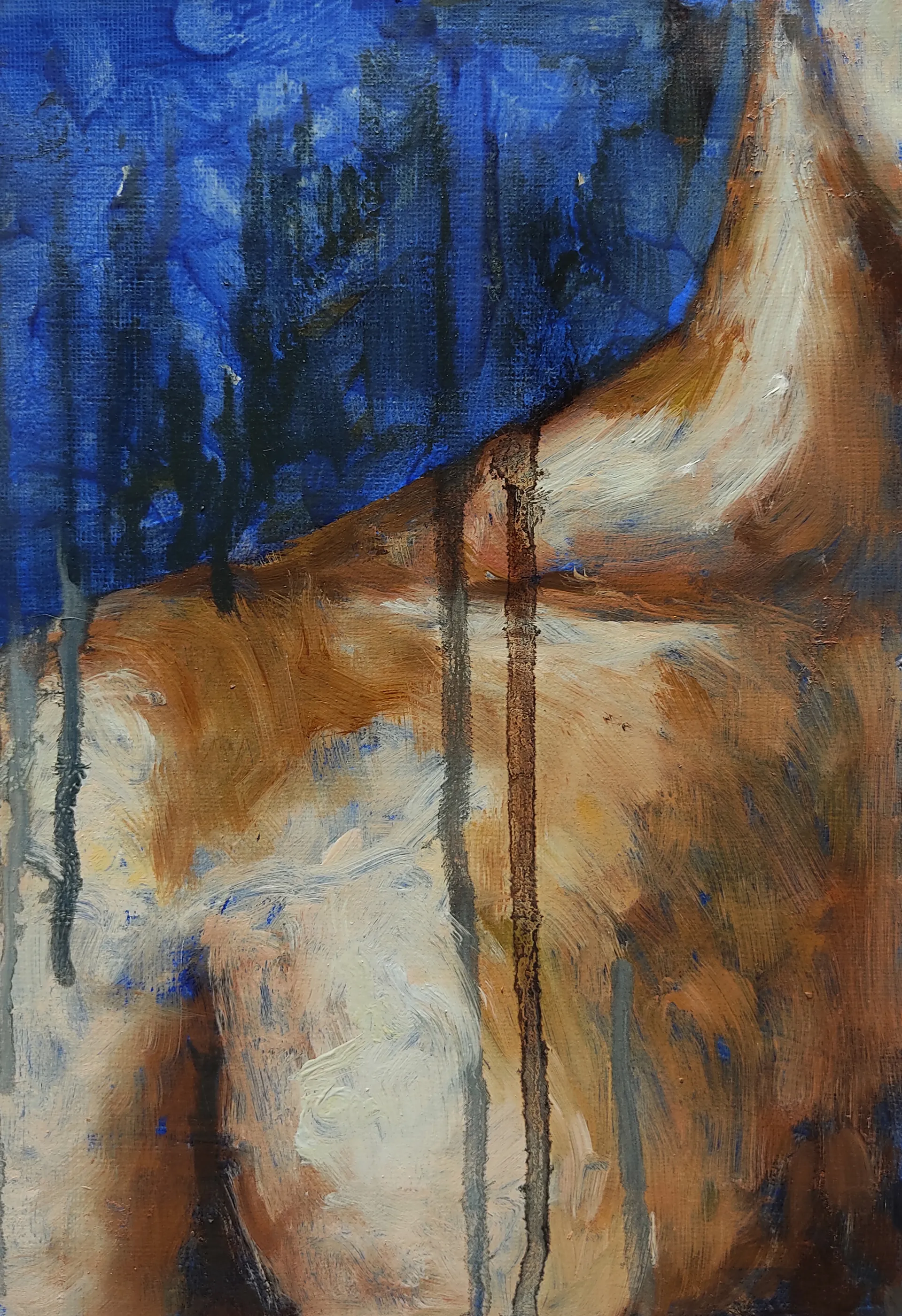 Shiva in me, 1 by Riyanka Das - Oil on paper