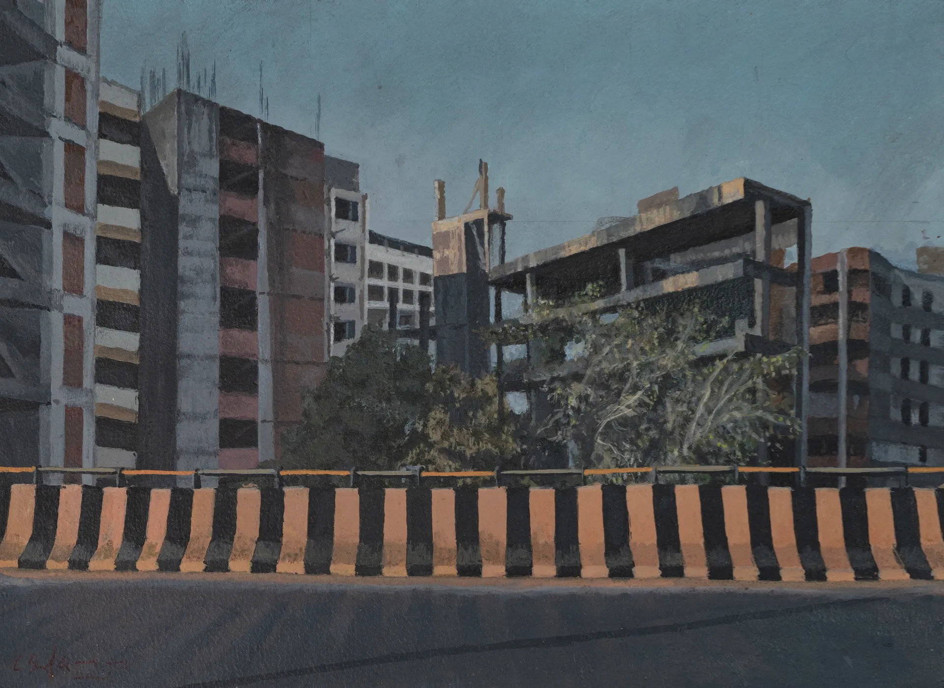 Vruksh by Akbar Ali Sunasara - Acrylic on handmade paper