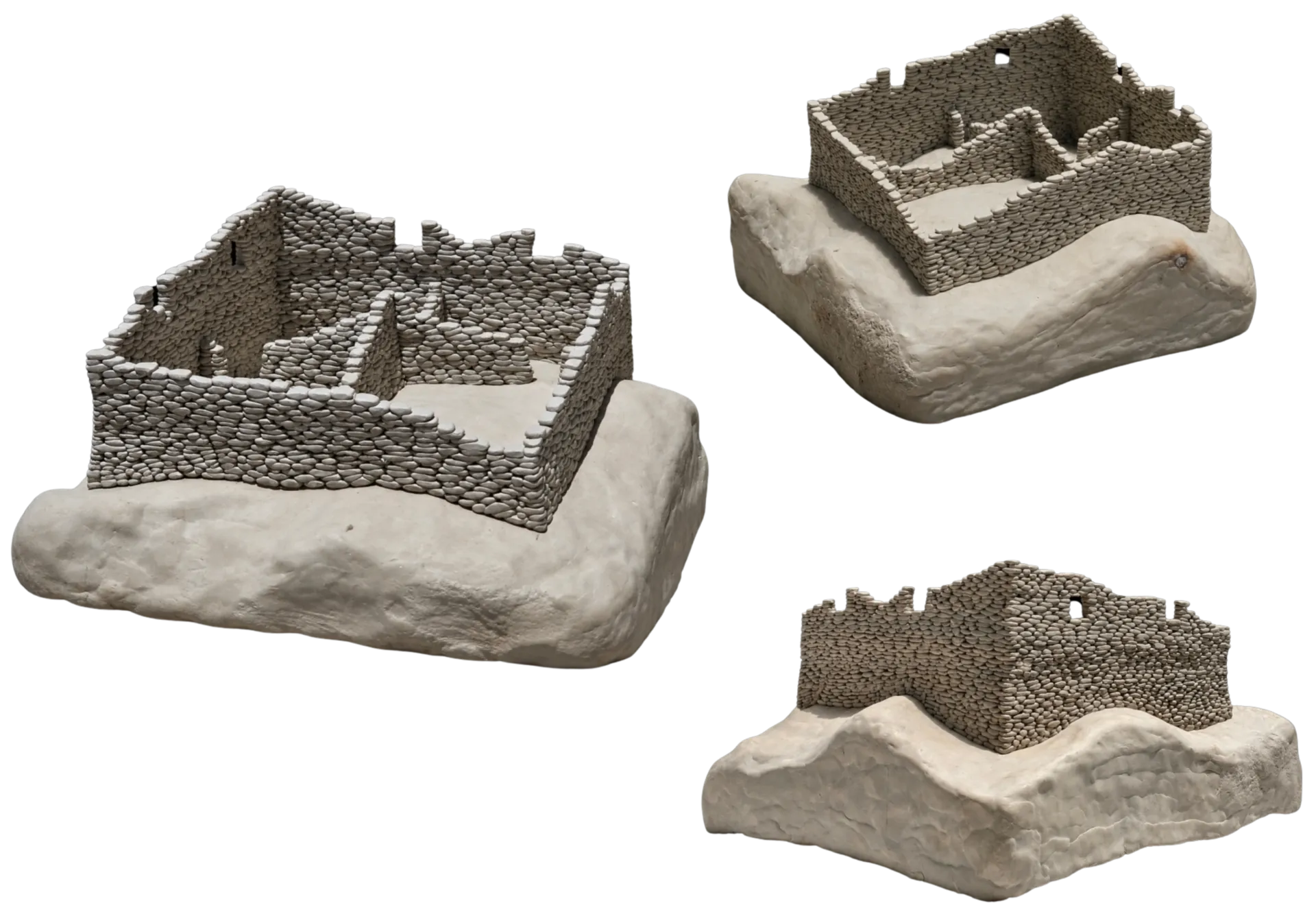 Ruins of drying landscape by Stanzin Tsepel - Epoxy clay