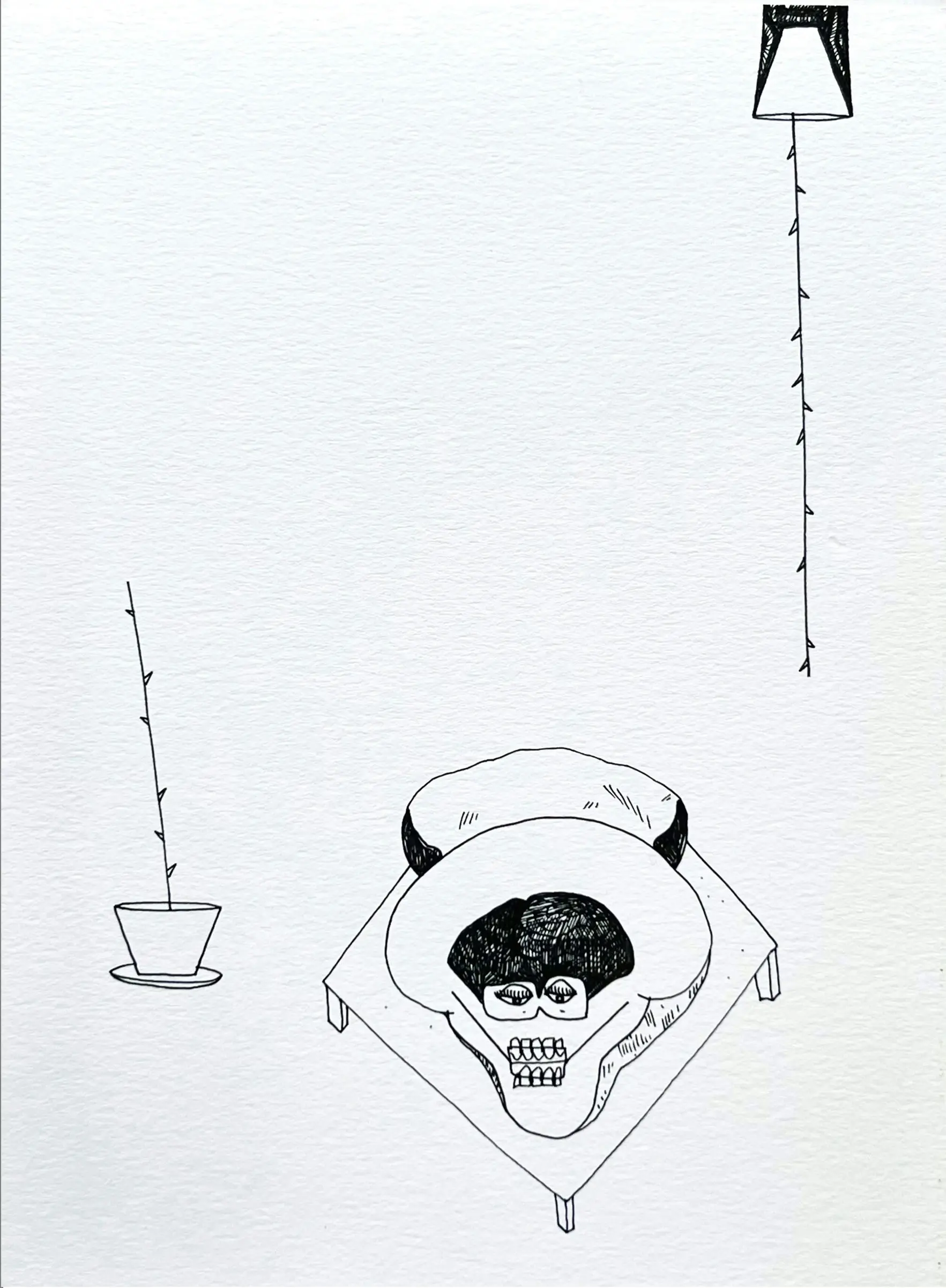 D-4, 7 by Preksha Tater - Pen and ink on paper