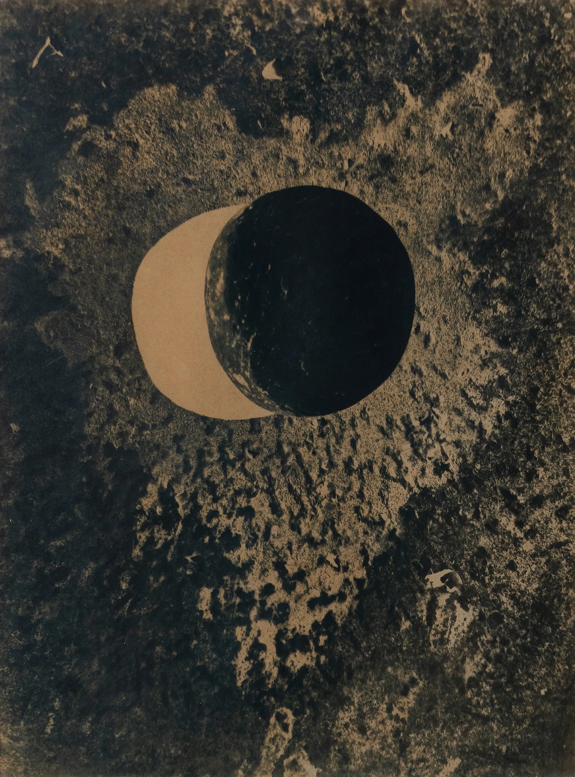 A winter's solstice by Ayan Biswas - Monochrome gum print on cyanotype, printed on 300 gsm hot-pressed Arches Aquarelle