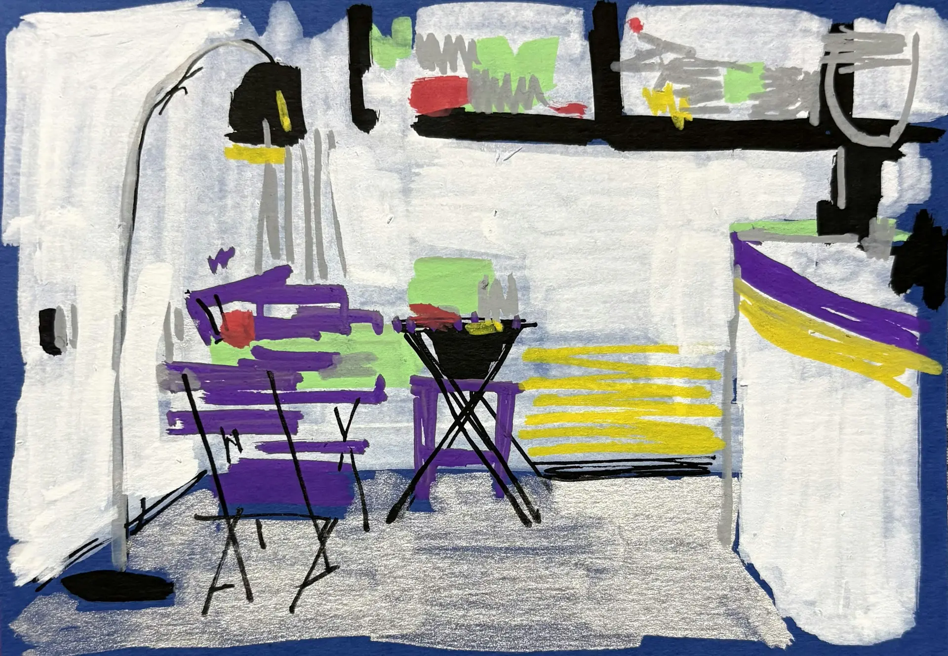 Hinoki by Akshit Satyarthi - Acrylic markers and pen on paper