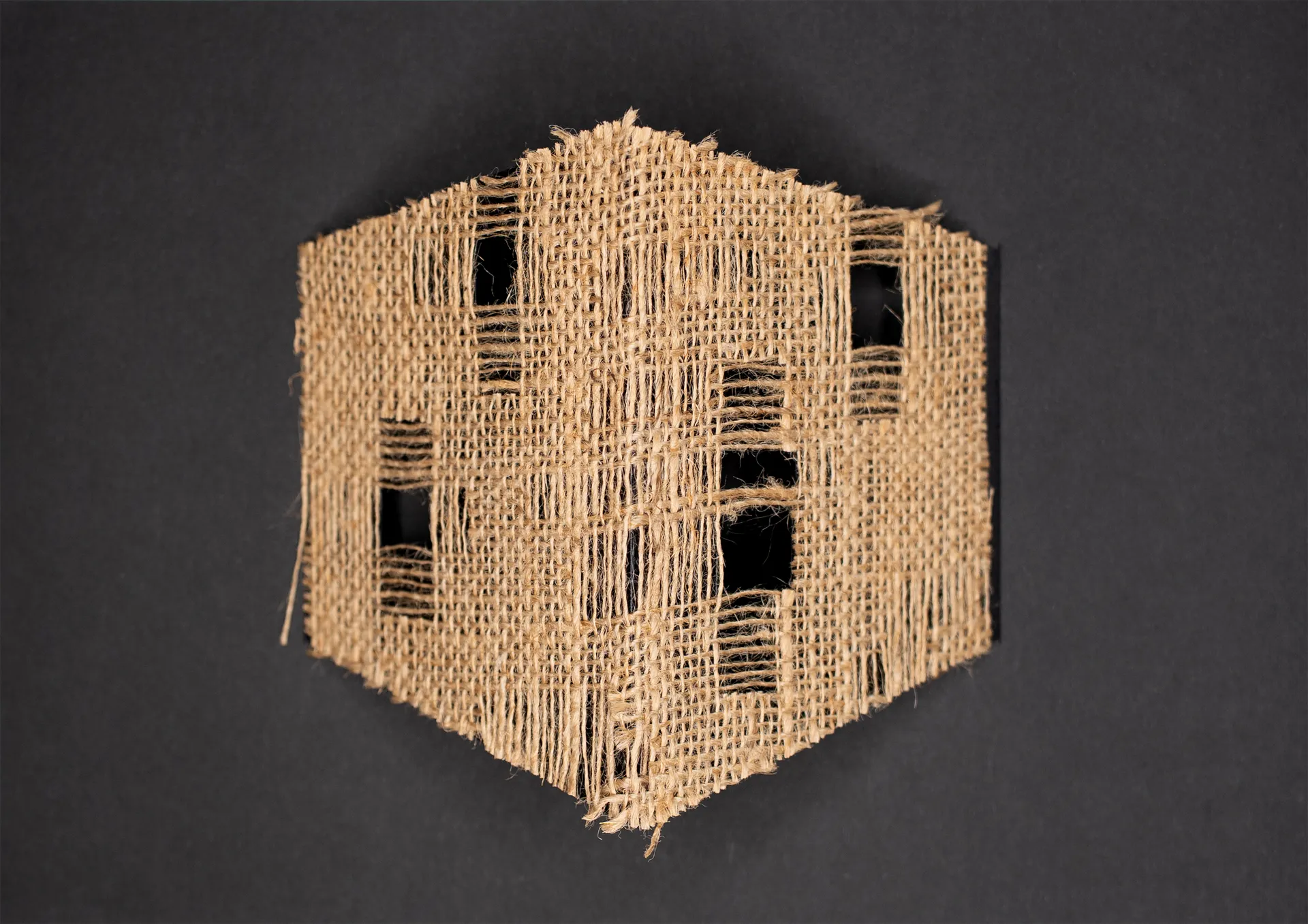 Fold #18, 17 by Urvi Sethna - Jute fabric on paper