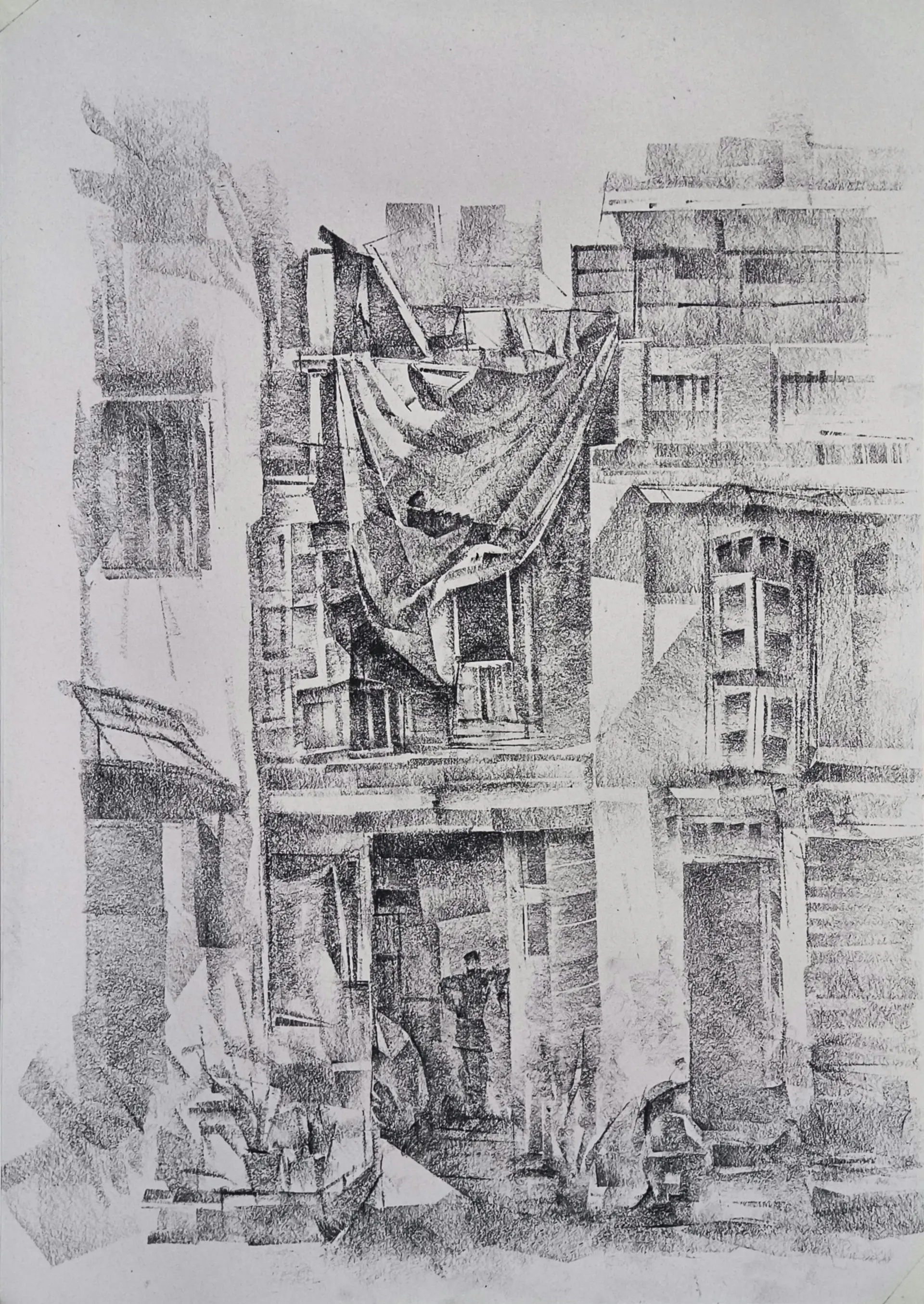 Haja patel nj pol, Ahmedabad old city by Dharmesh Prajapati - Charcoal on paper