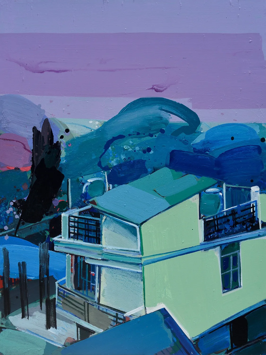 Himalaya & notes - 2 by Uday Mondal - Acrylic on canvas
