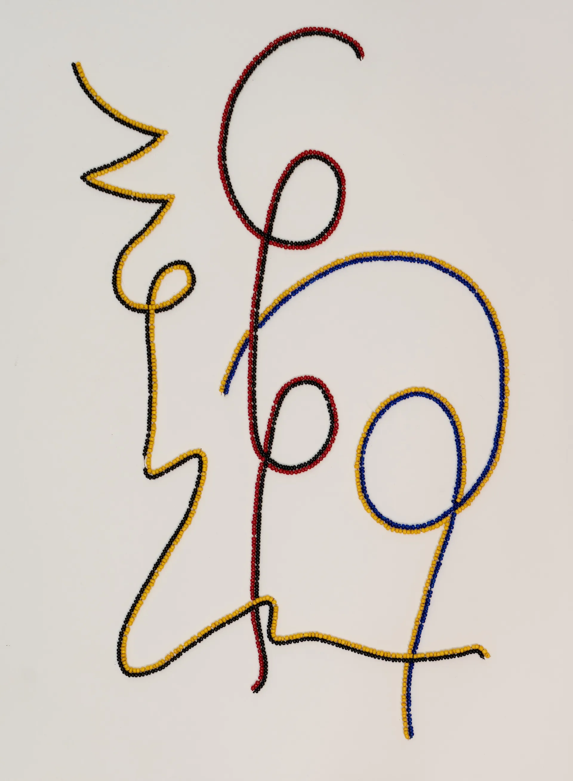 Threads of life 8 (set of 8) by Anshu Singh - Beaded embroidery on paper