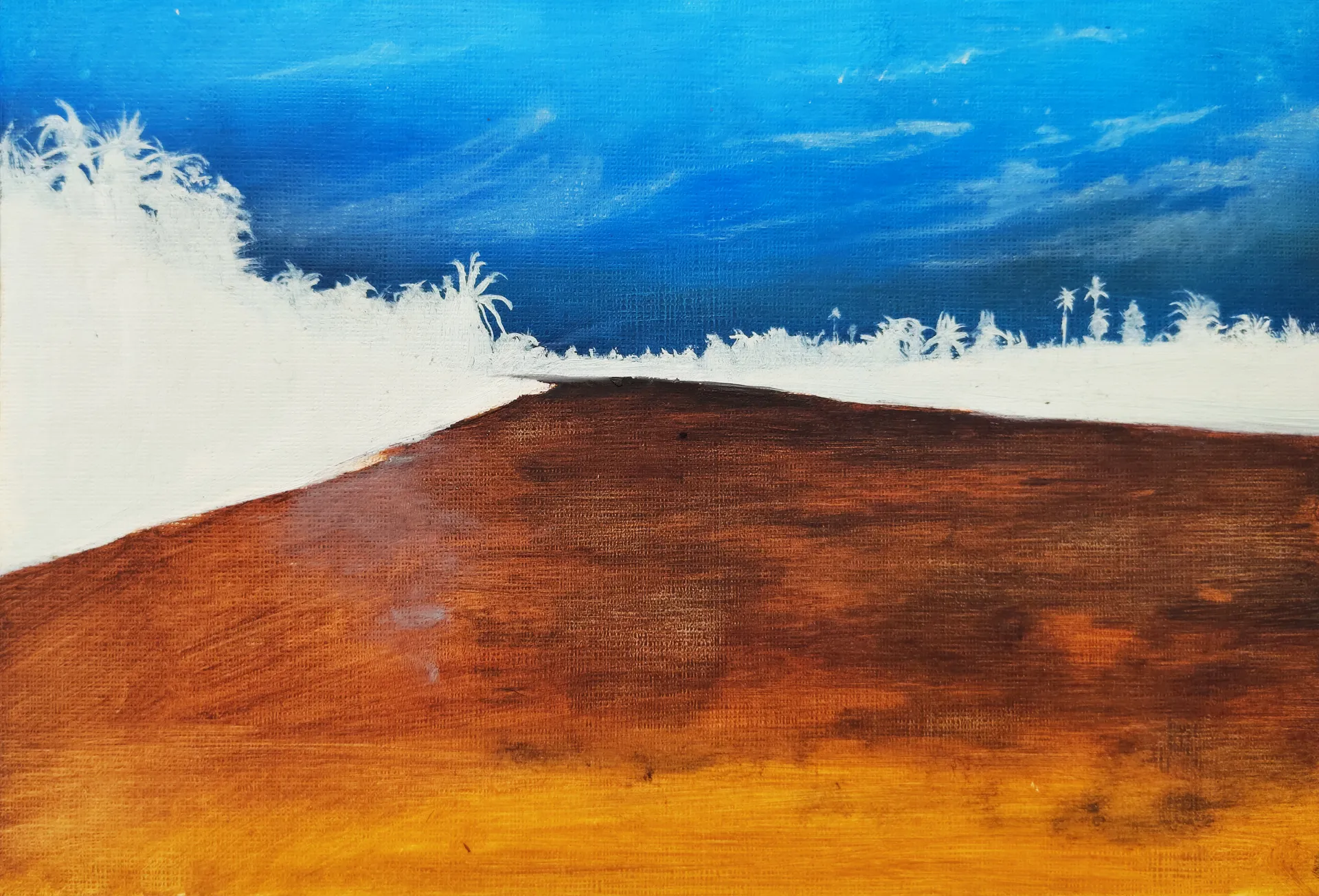 Govar toli by Shiv Shankar - Oil on paper