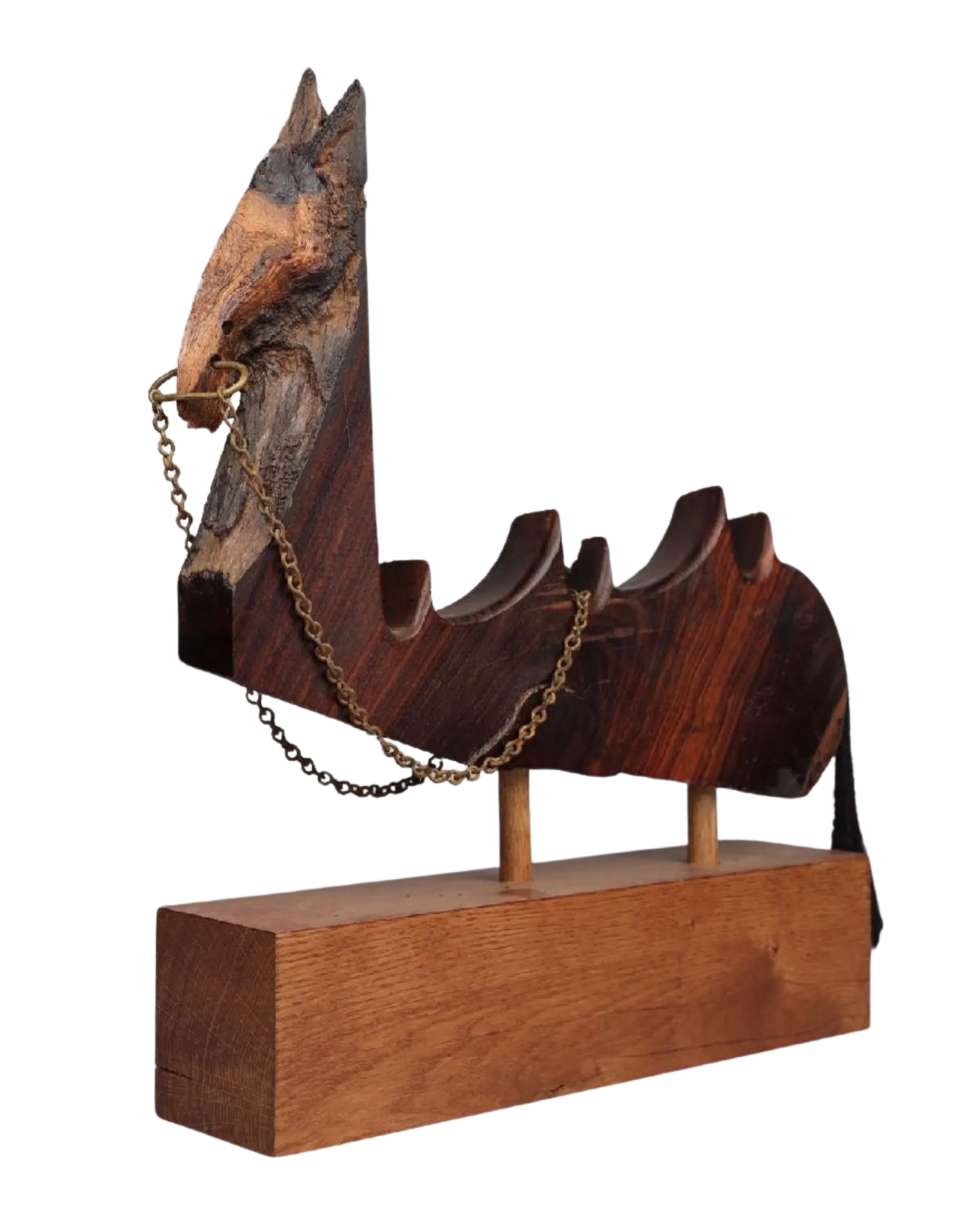 Ghoda by Ashwam S. Salokhe - Rosewood, European white beech, and brass chain