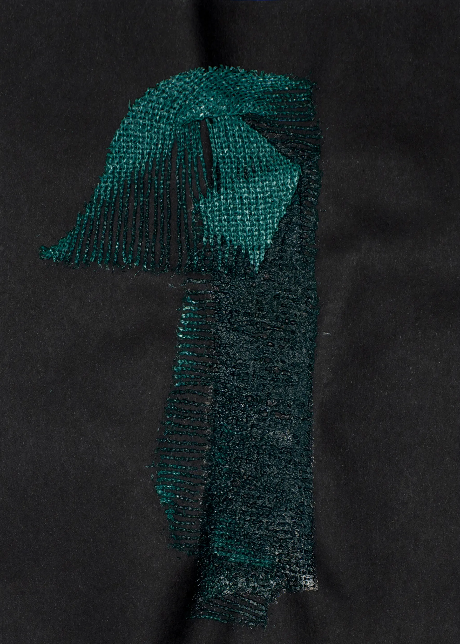 Fold #19, 6 by Urvi Sethna - Green net on paper