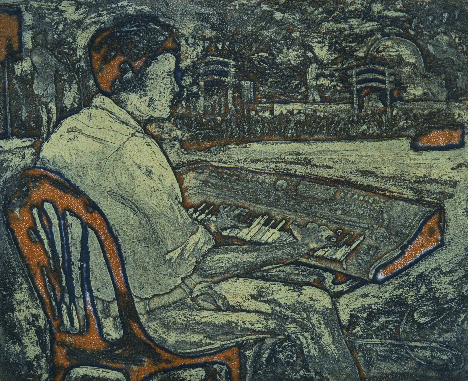 Symphonic revving, 1 by Spandan Mundhe - Viscosity on Fabriano Rosaspina paper