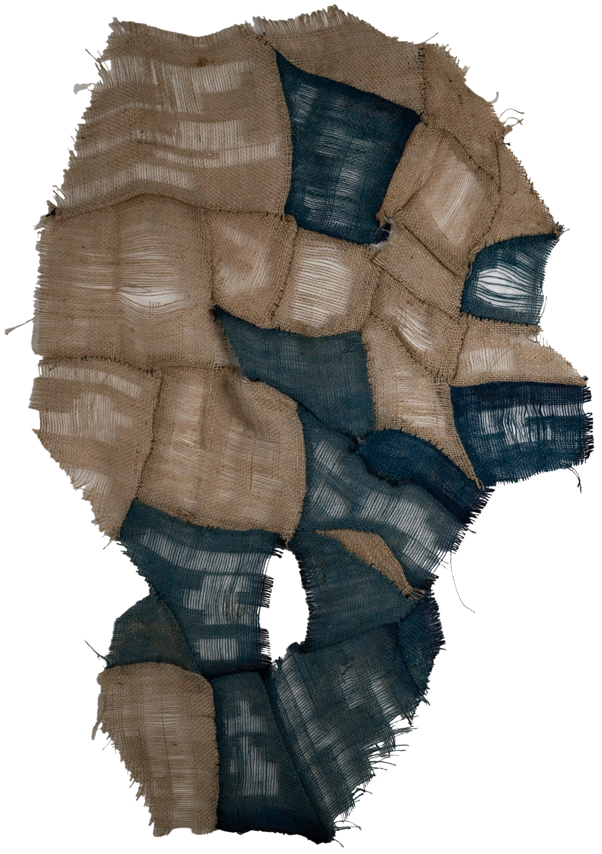 No. #10 by Urvi Sethna - Indigo dye on jute fabric