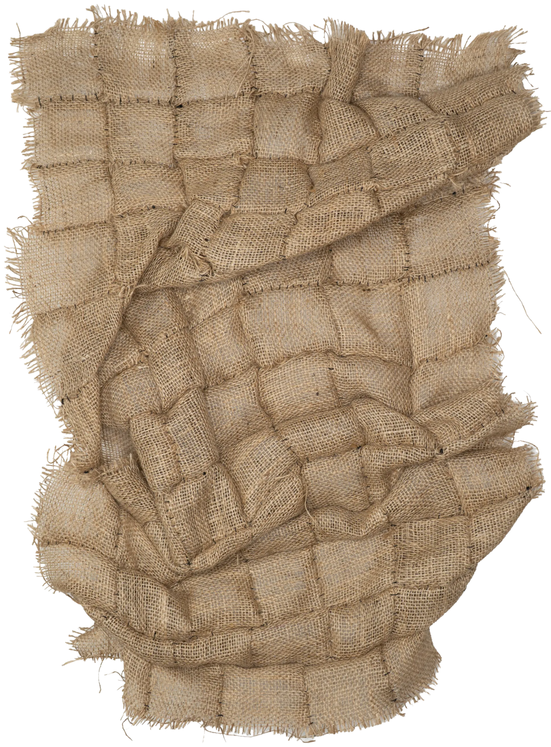 No. #24 by Urvi Sethna - Jute fabric and cotton thread