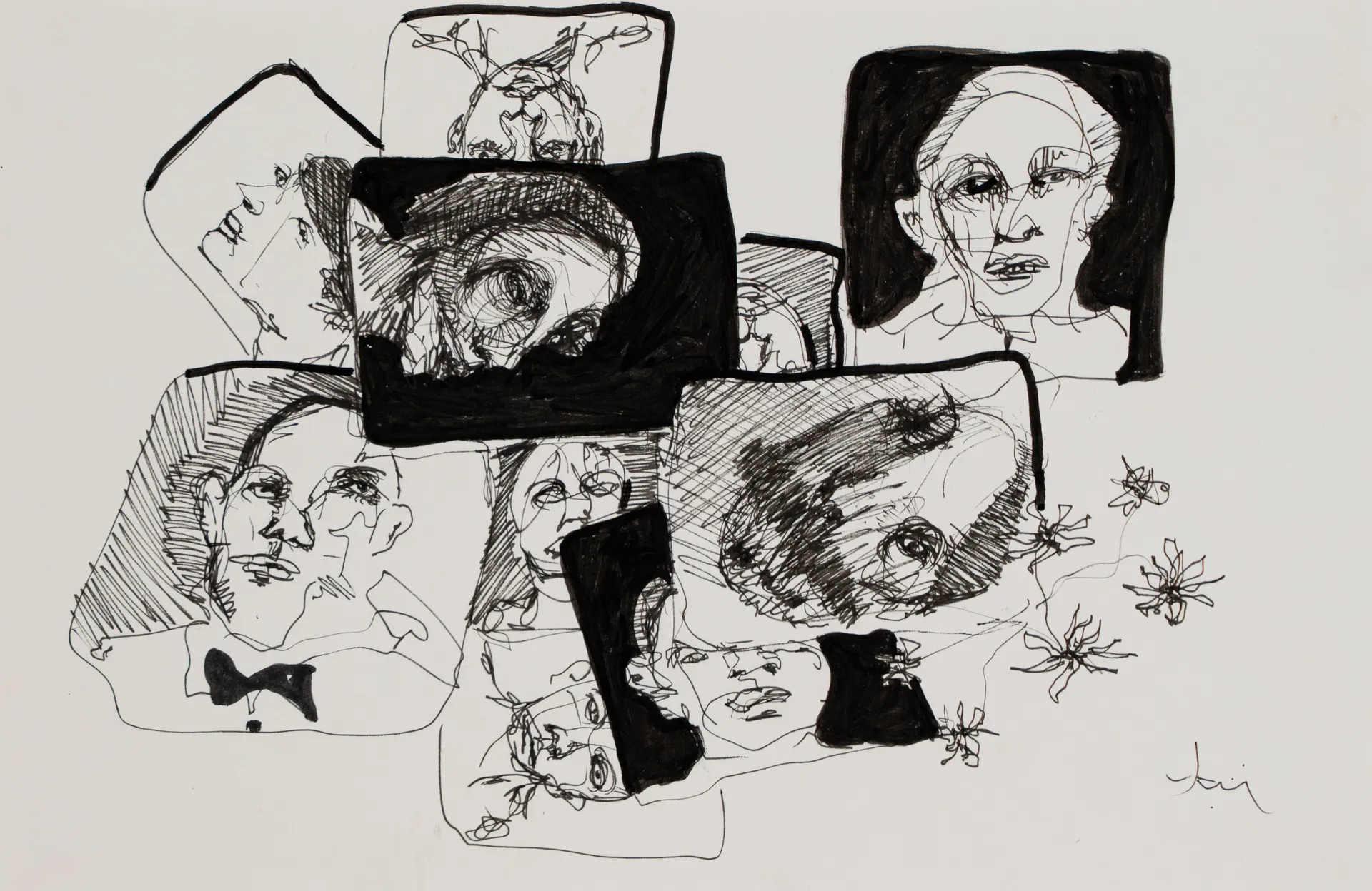 Not on the same page by Aditiya Singh - Ink on paper