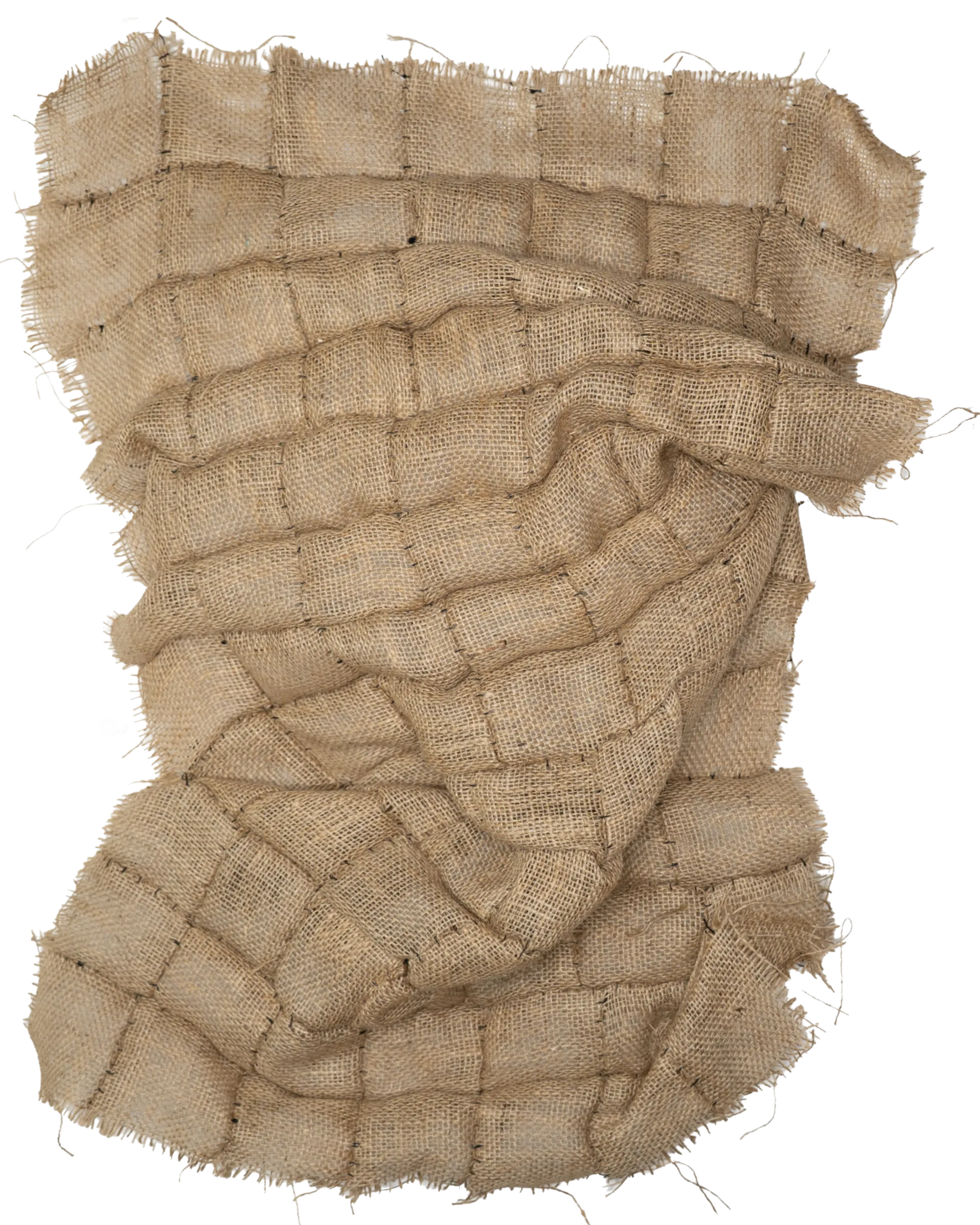 No. #23 by Urvi Sethna - Jute fabric and cotton thread