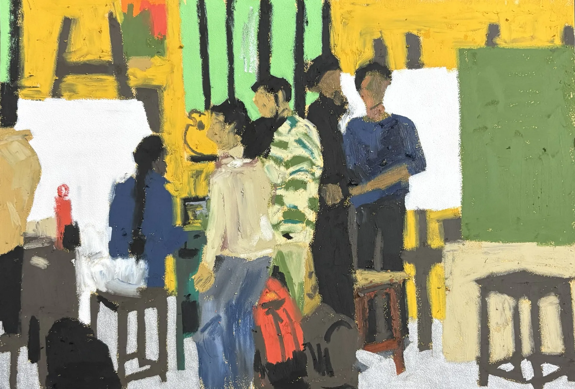 Untitled by Akshit Satyarthi - Oil pastels and acrylic markers on Pastelmat