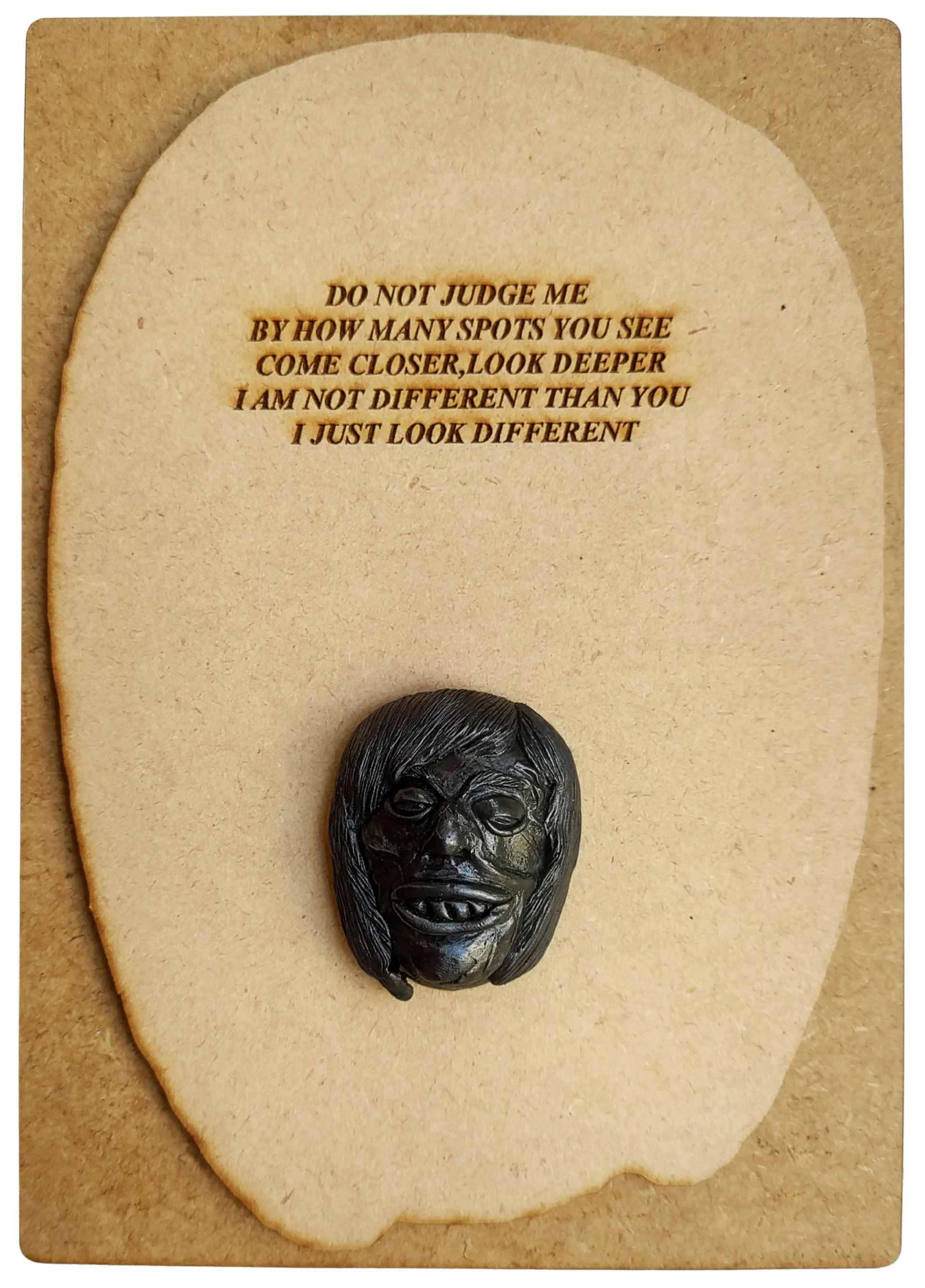 Poetics of face-1, 10 by Preksha Tater - Epoxy compound and mixed media