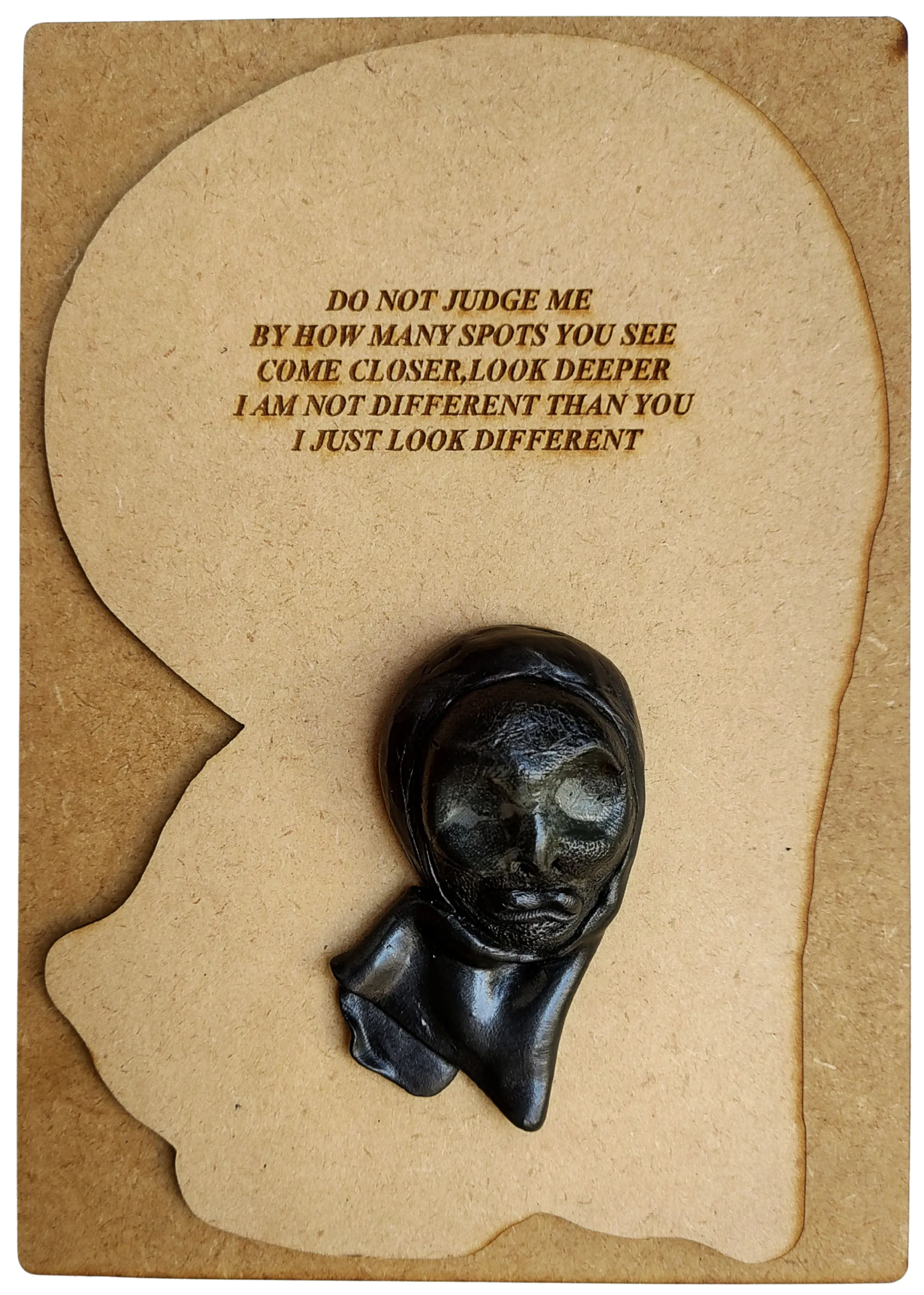 Poetics of face-1, 8 by Preksha Tater - Epoxy compound and mixed media