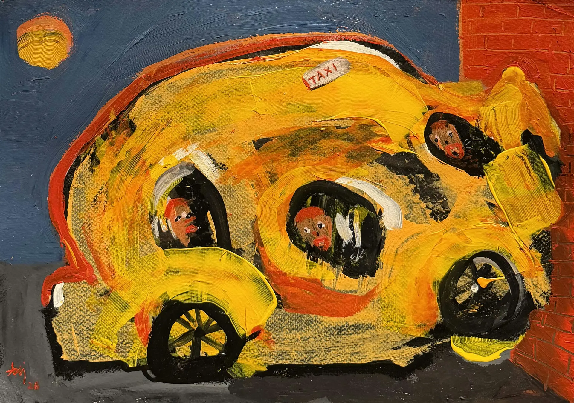 Car crash by Aditiya Singh - Acrylic on acrylic sheet