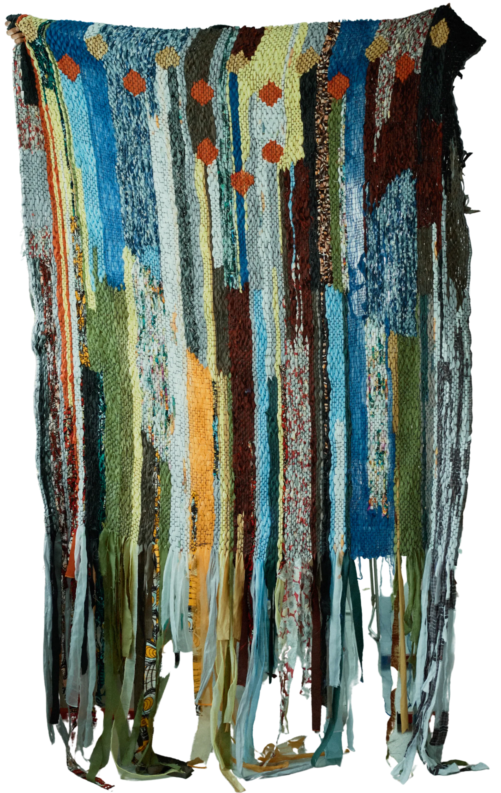 Katran by Anshu Singh - Discarded Swiss company clothes, tapestry