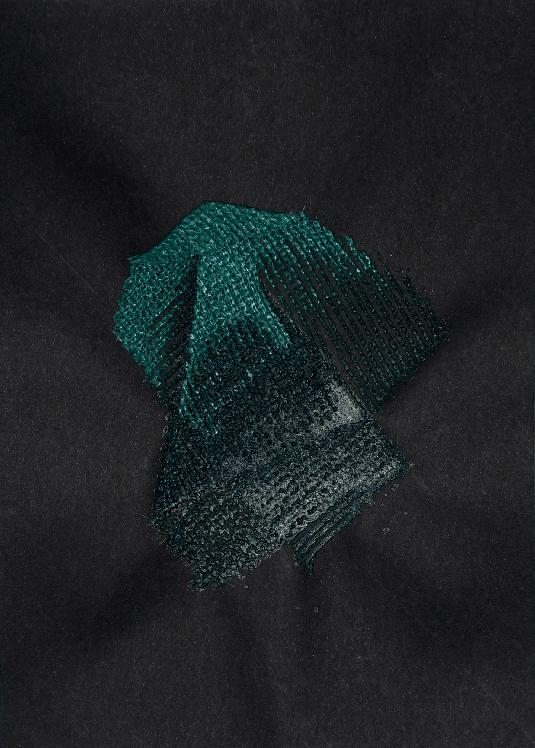 Fold #19, 1 by Urvi Sethna - Green net on paper
